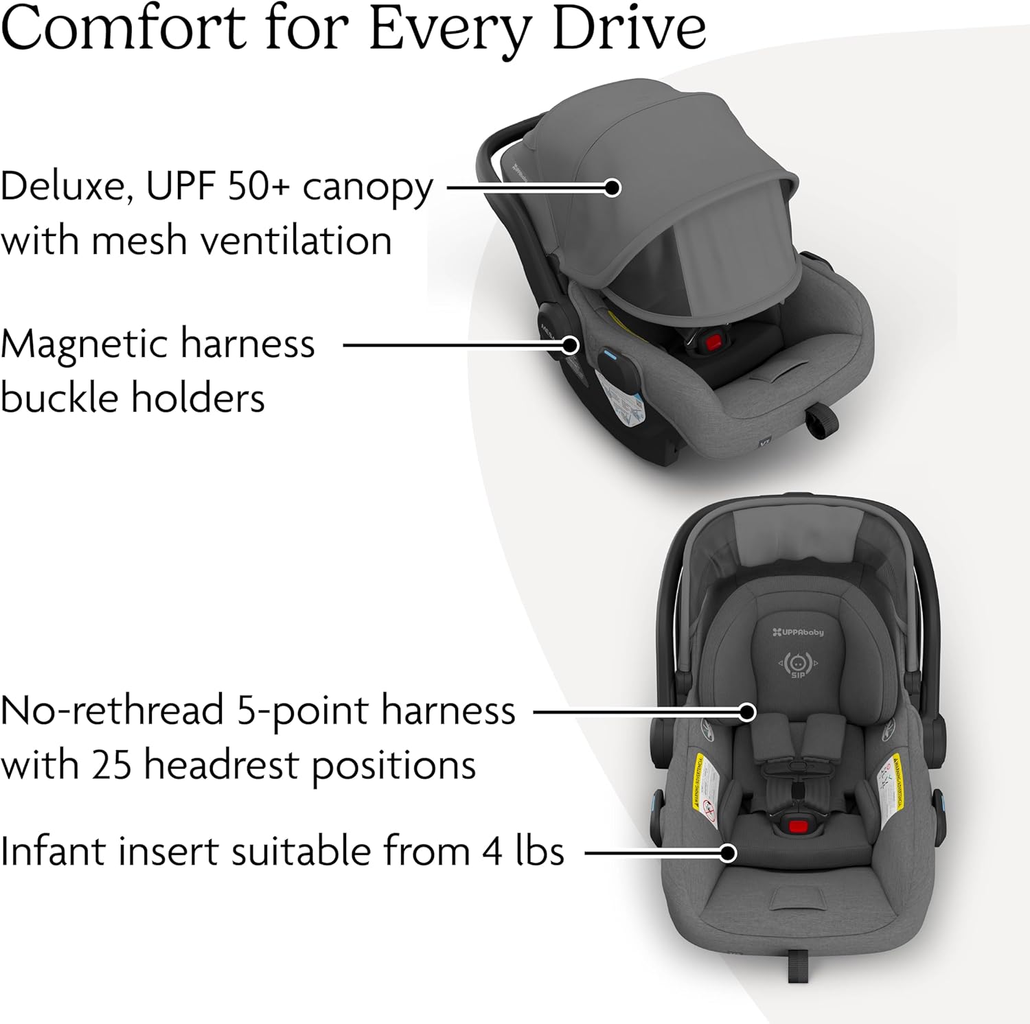UPPAbaby Mesa V3 Infant Car Seat with Base & Insert, Greyson