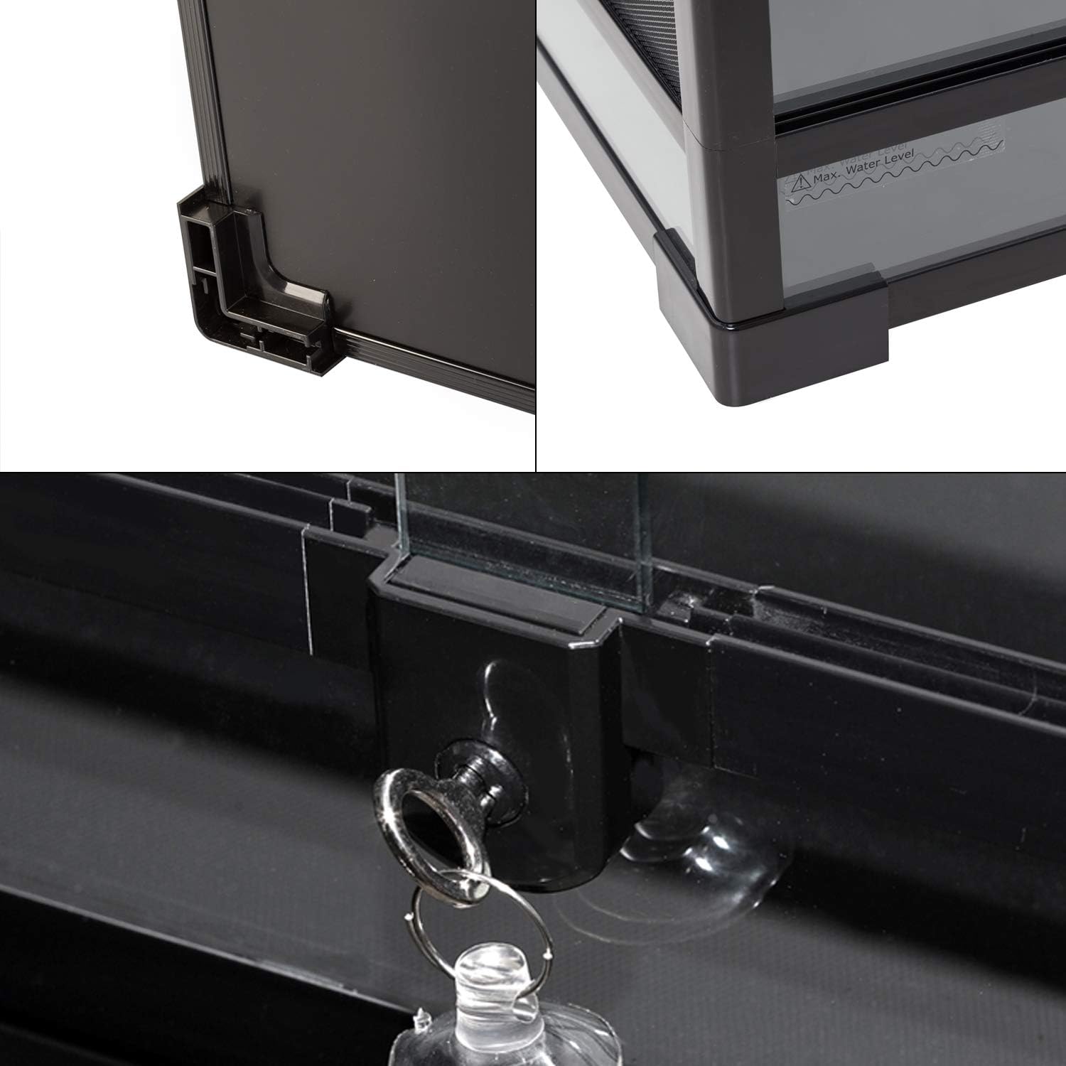 REPTI ZOO 67 Gallon Reptile Terrarium, Sliding Glass Doors, 48