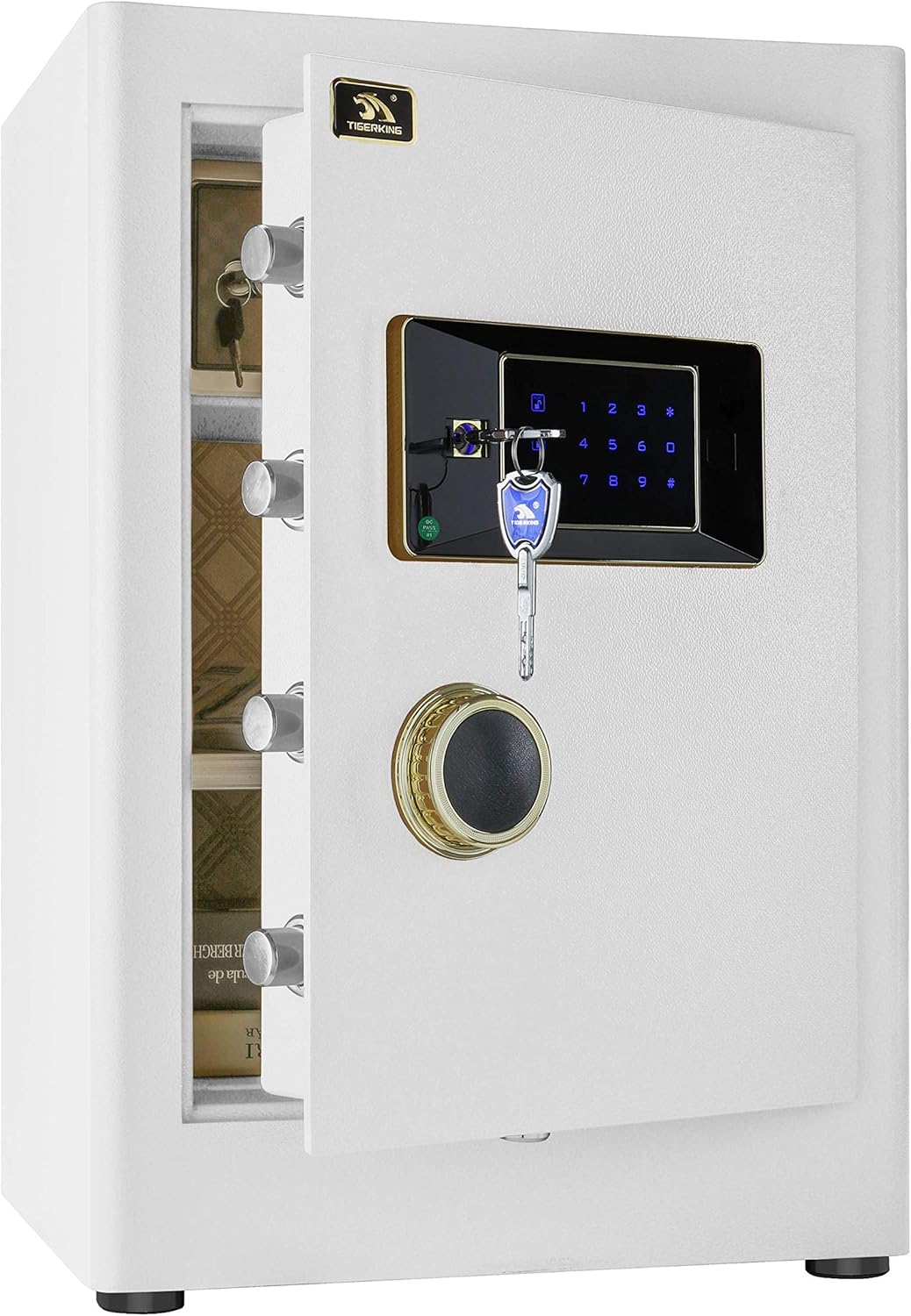 TIGERKING Heavy Duty Home Safe, Digital, 2.05 Cuft, White