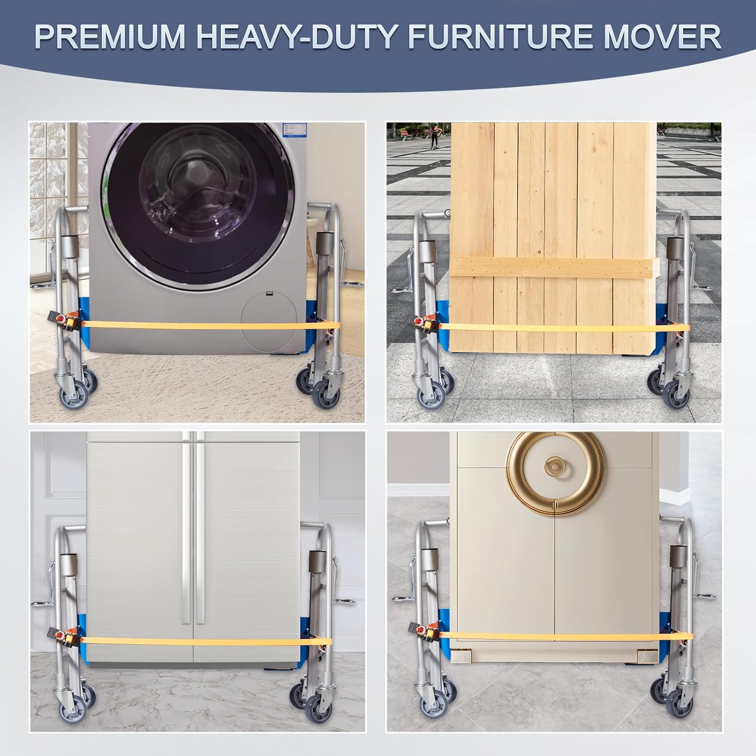 Furniture & Crate Mover Dolly, 1210lb Capacity, Sold in Pairs