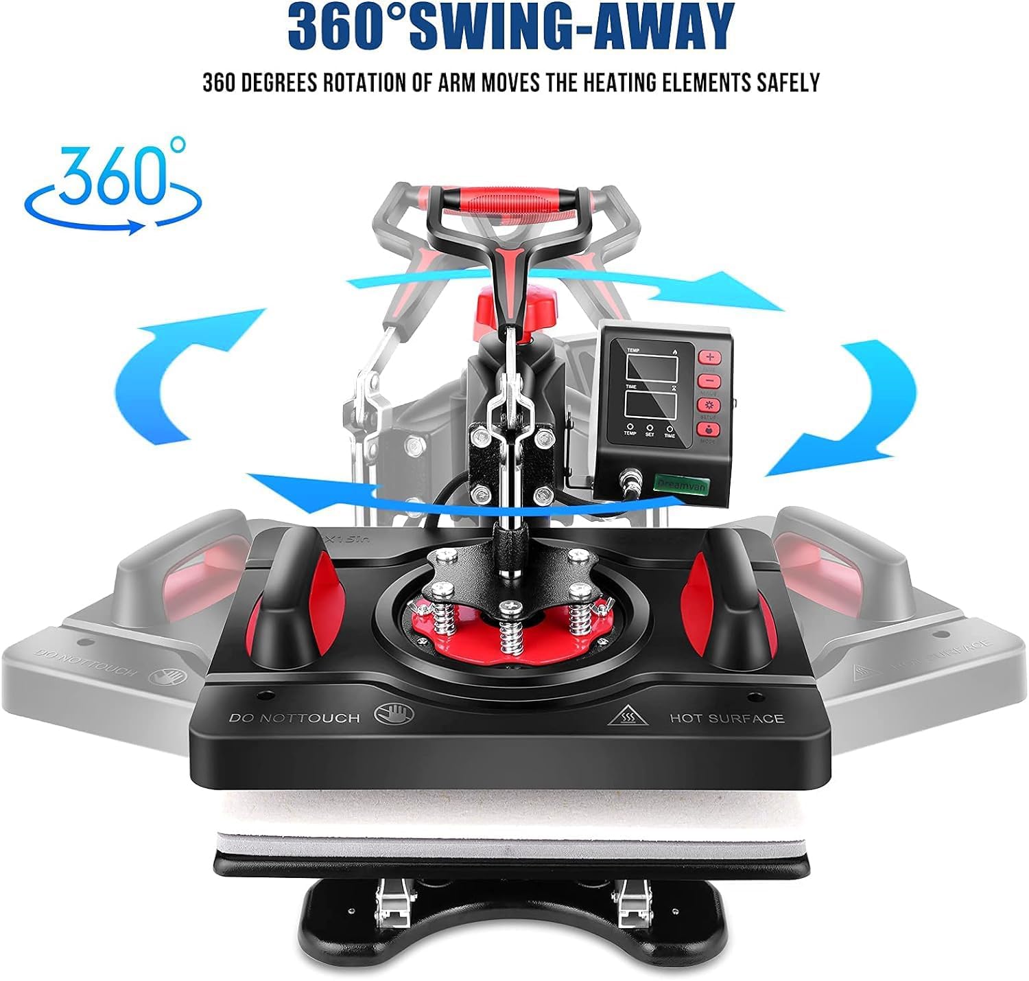 AKEYDIY 8-in-1 Heat Press Machine, 12