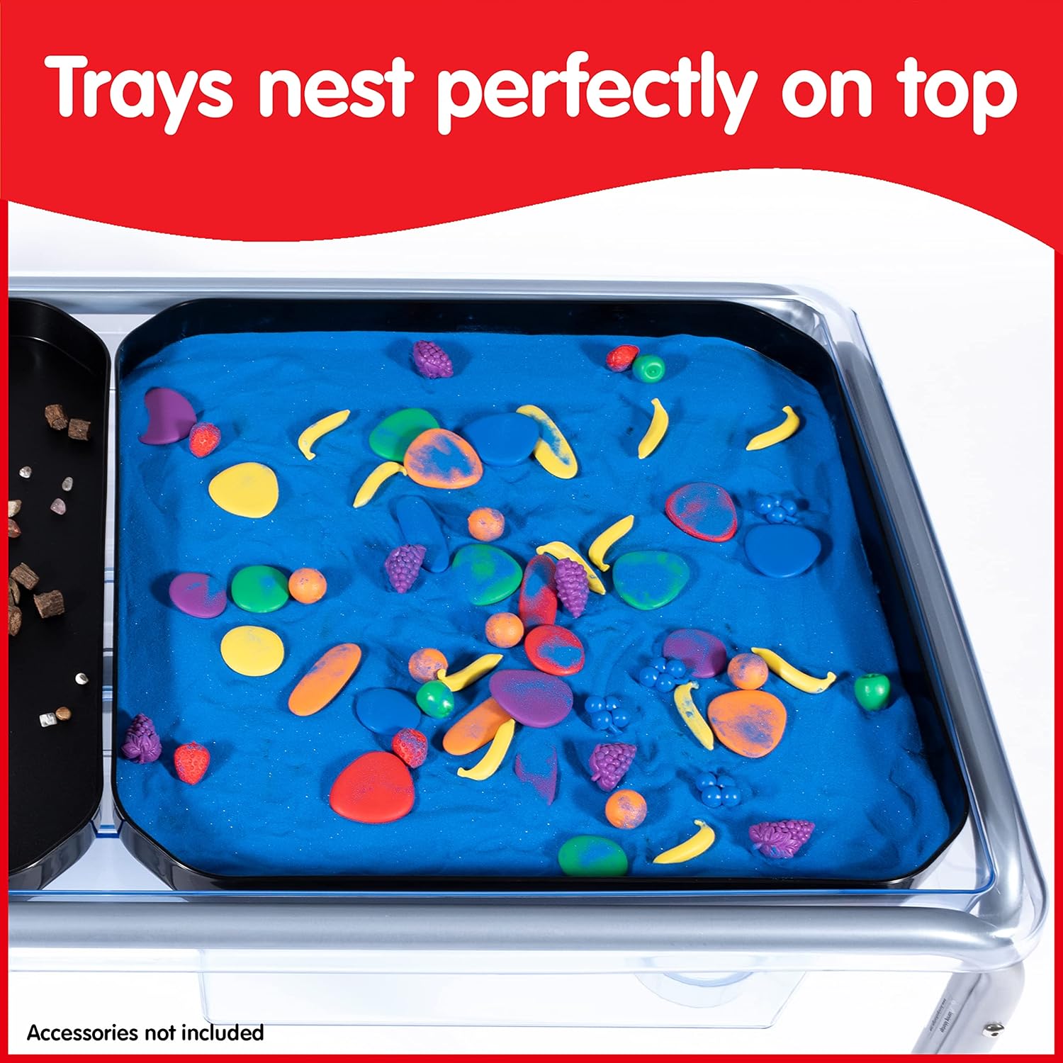 edxeducation Sand & Water Sensory Table with Steel Frame & Trays