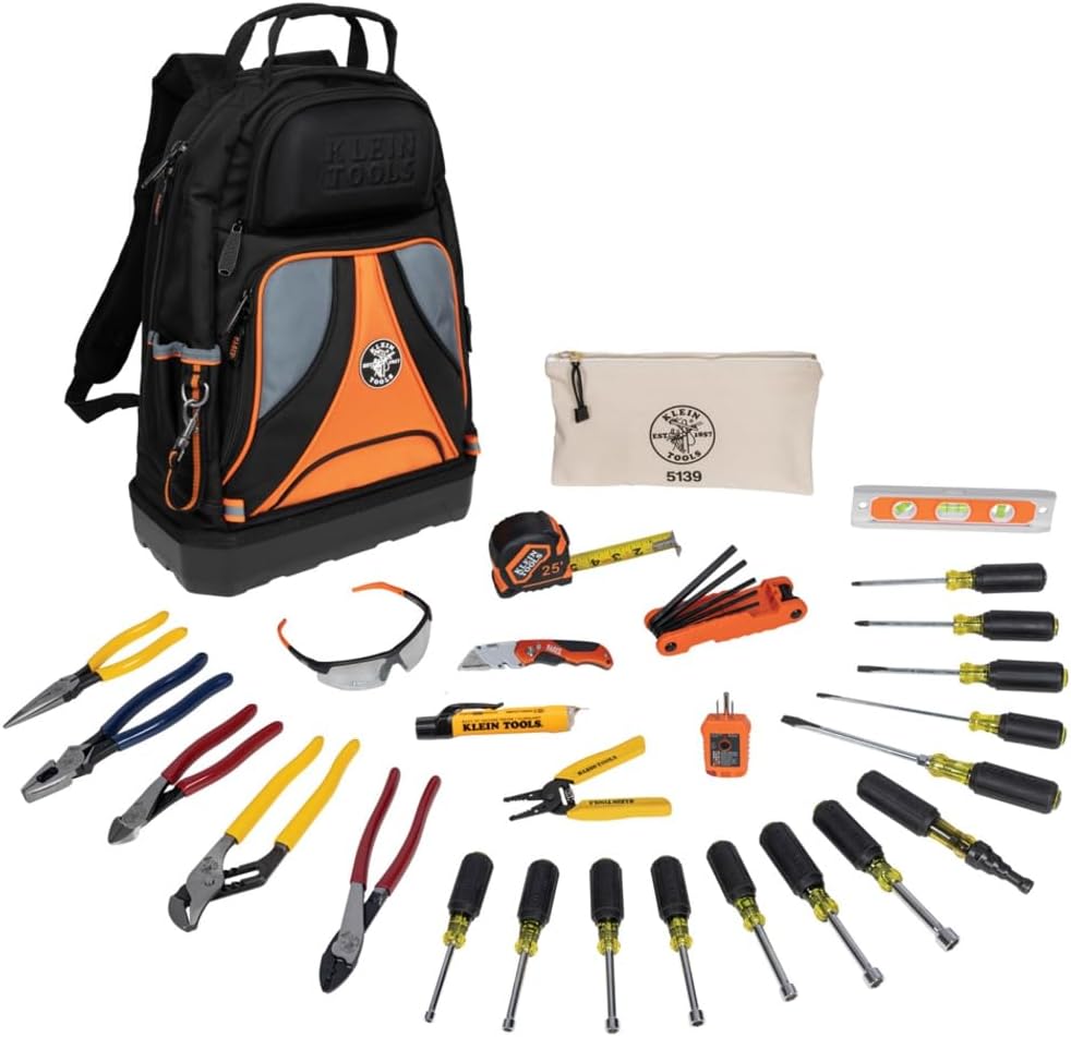 Klein Tools 80028 28-Piece Hand Tool Kit with Backpack