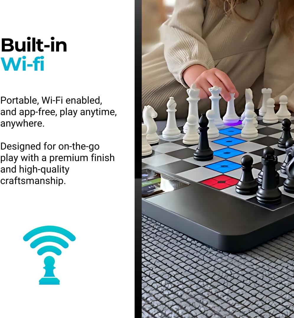 ChessUp 2 Electronic Chess Board with AI & WiFi, TouchSense Pieces