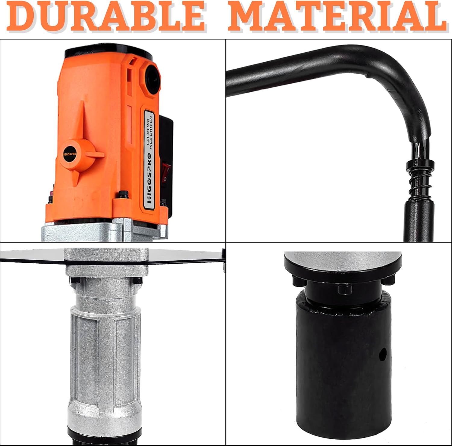 2200W Electric T Post Driver, 110V, Handheld Pile Hammer