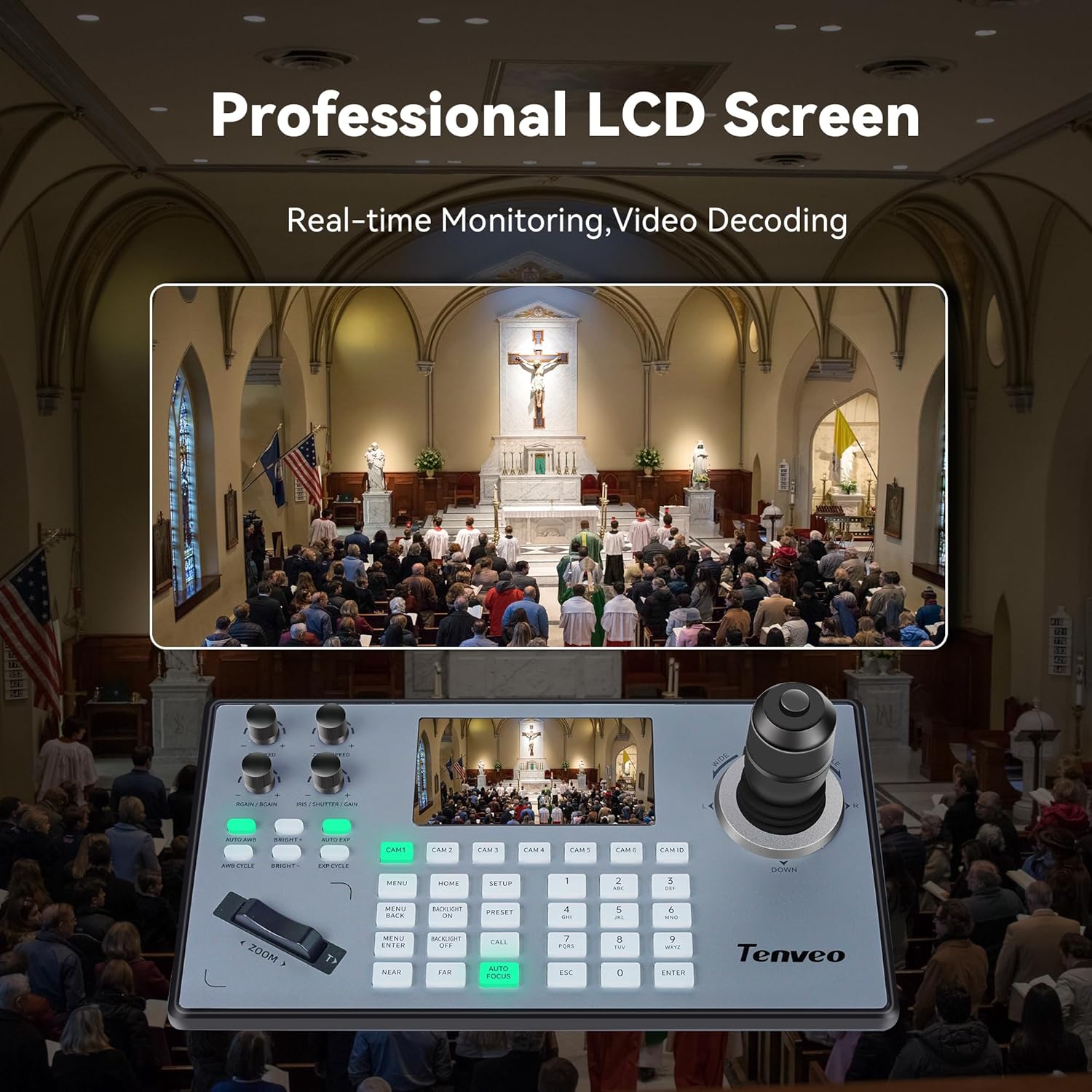 Tenveo NDI PTZ Camera Controller, 5