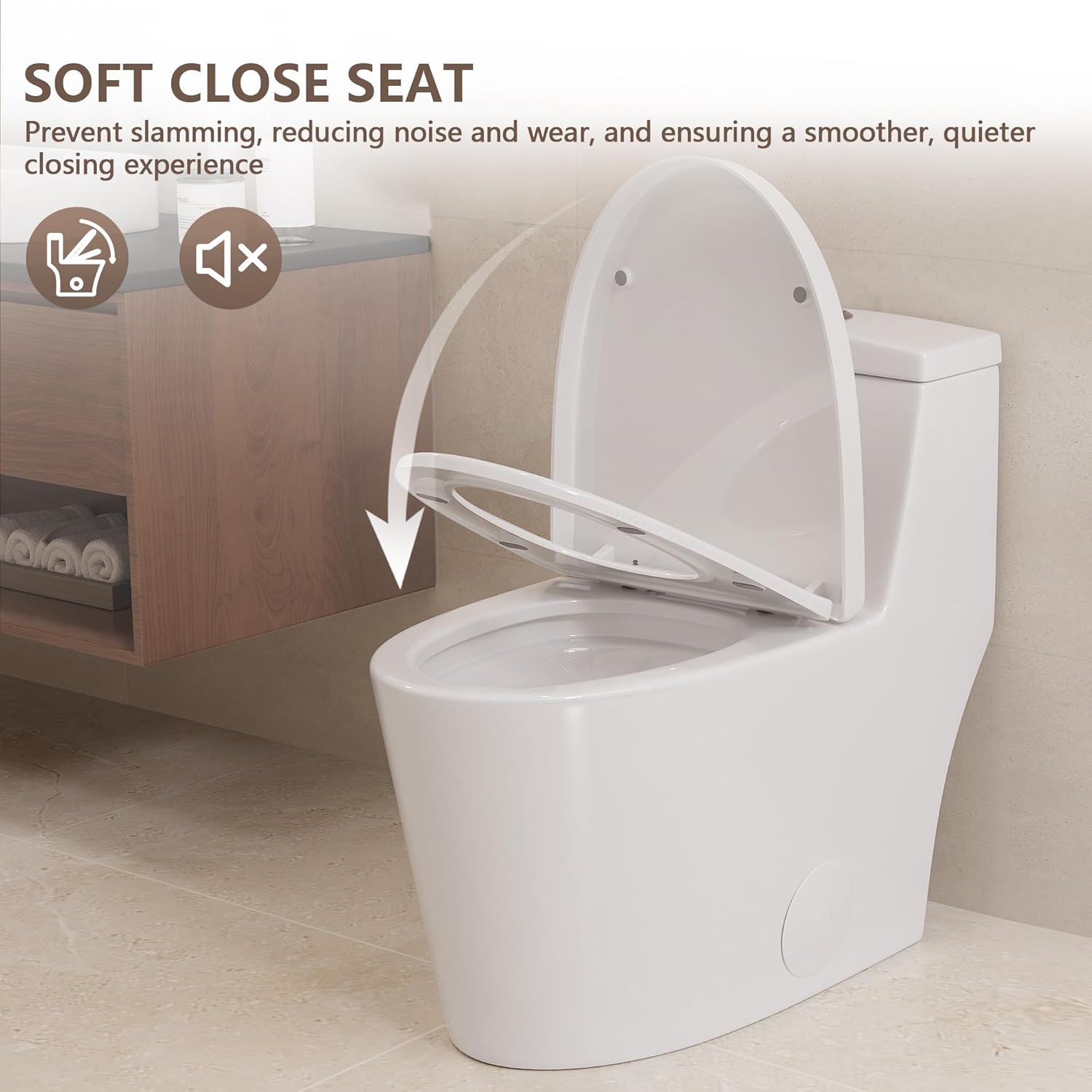 Deer Valley One Piece Toilet, Dual Flush, ADA Height, White