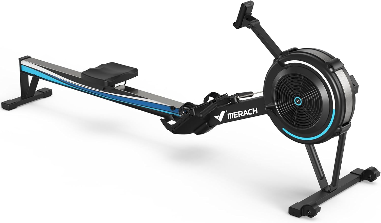 MERACH Air Resistance Rowing Machine, Ergonomic Seat, Performance Monitor