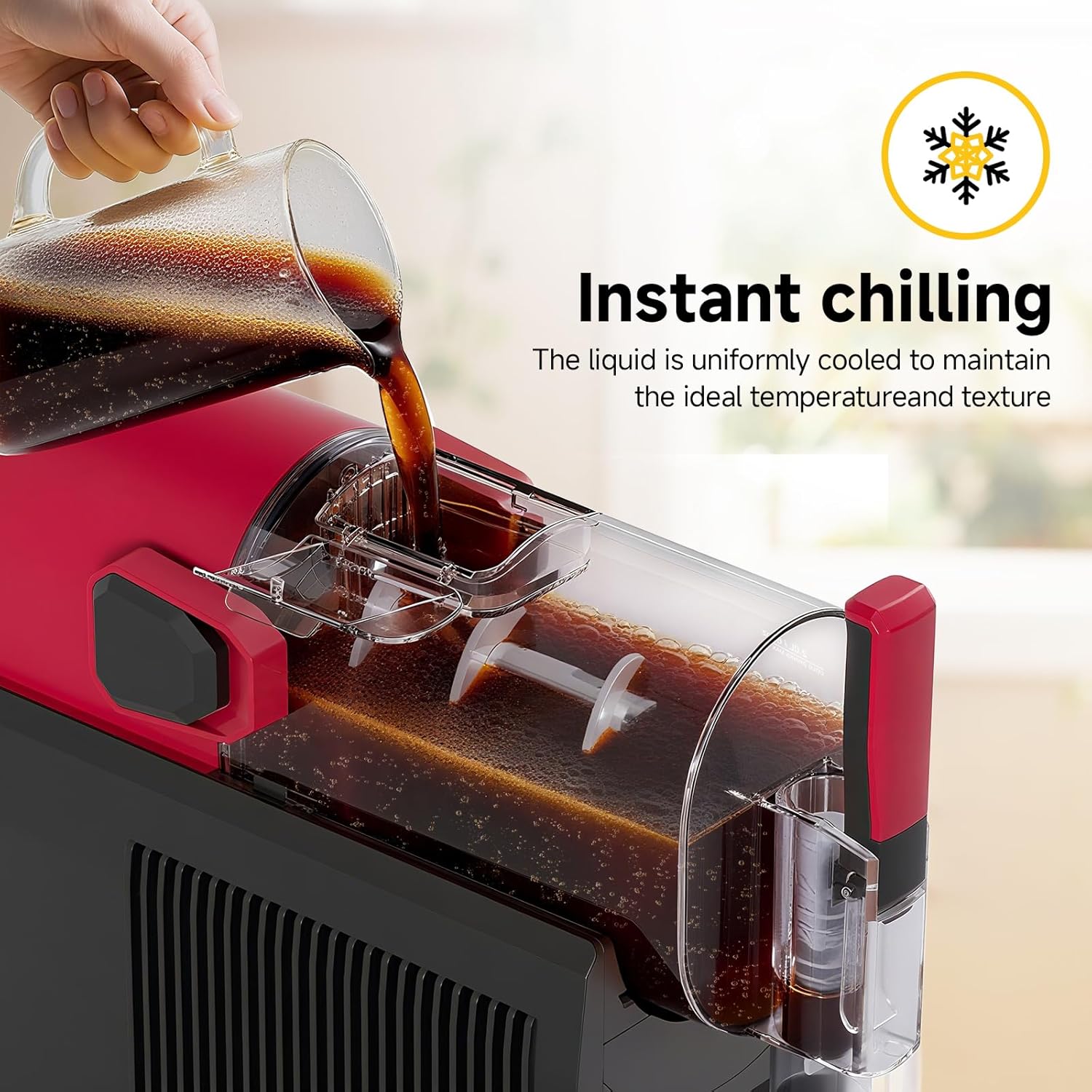 Home Slushie Machine with Cookbook, 6 Presets, Self-Cleaning