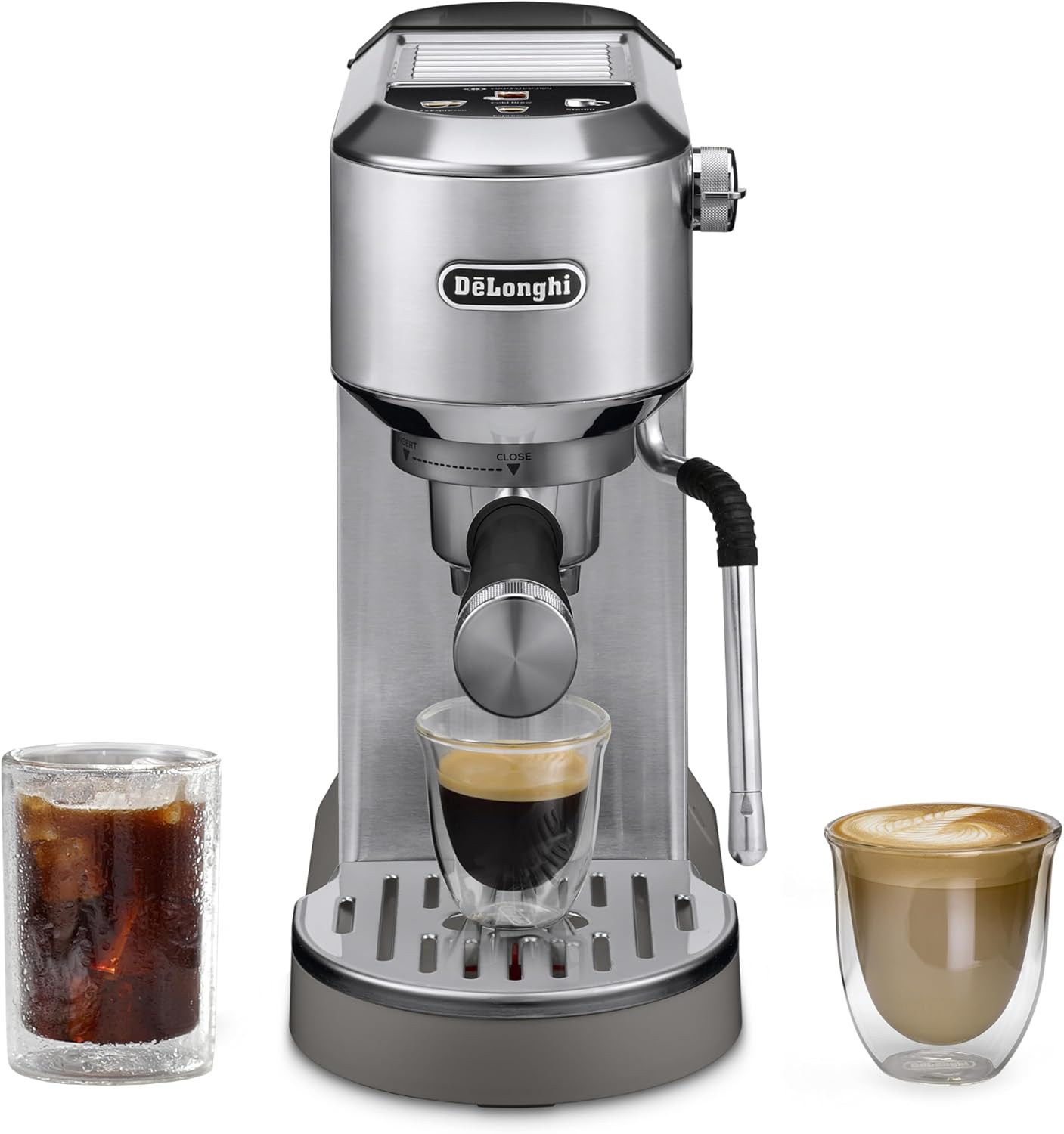 De'Longhi Dedica Duo Espresso Machine with Milk Frother, Stainless