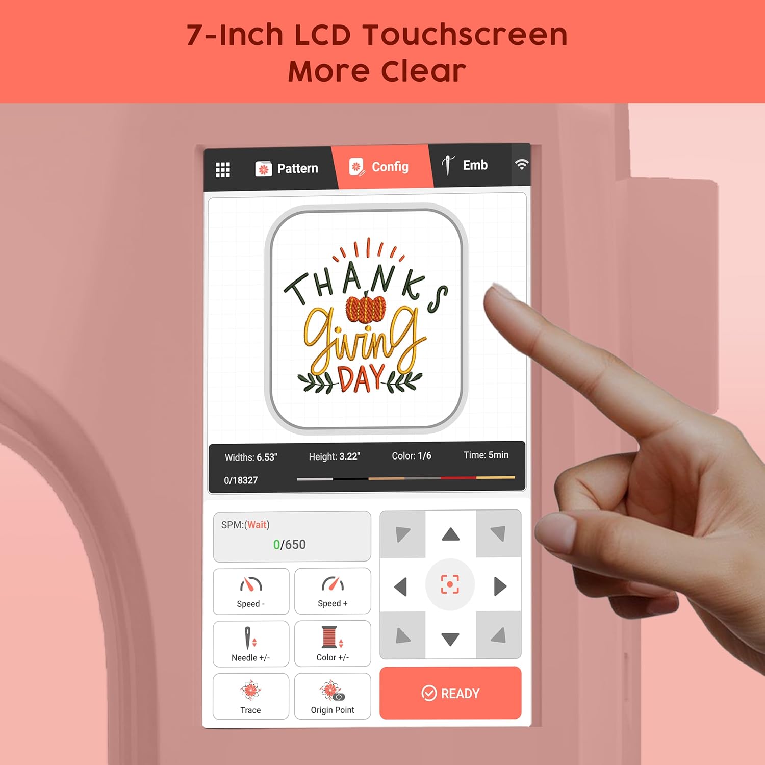 Poolin EOC05 Embroidery Machine, 4x9.25