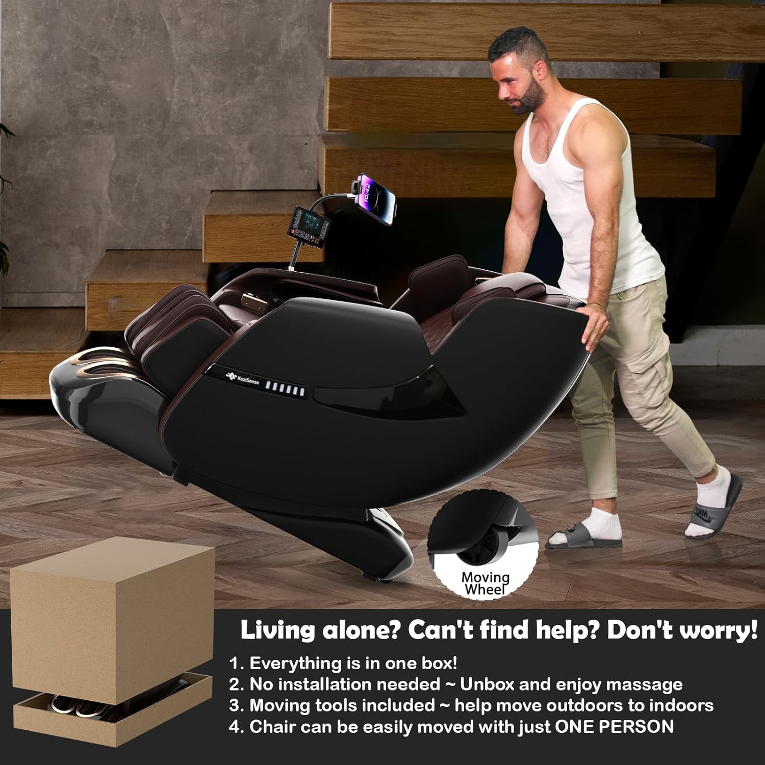 2025 Full Body Massage Chair, SL-Track, AI Control, Heat, Calfrest Extension