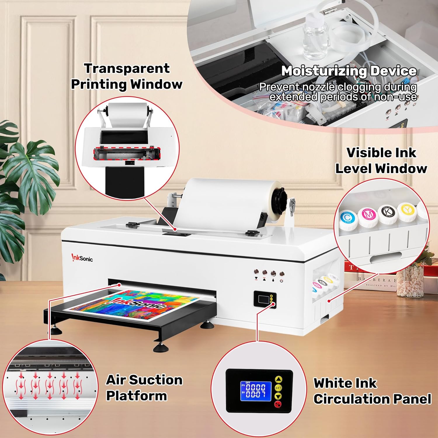 InkSonic R1390 A3 DTF Printer with Oven, T-Shirt Printing Bundle