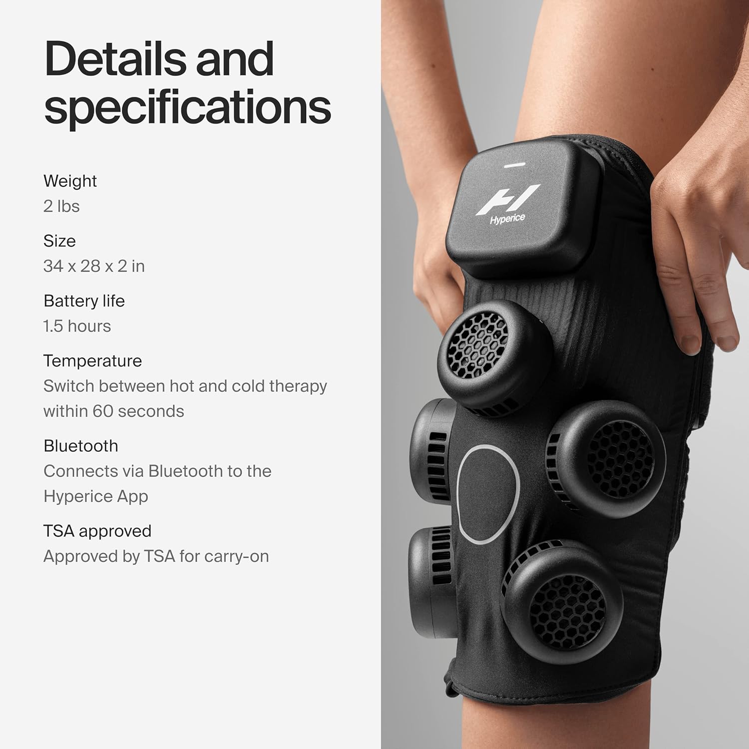 Hyperice X Knee Device, Heat & Cold Therapy, FSA/HSA Eligible