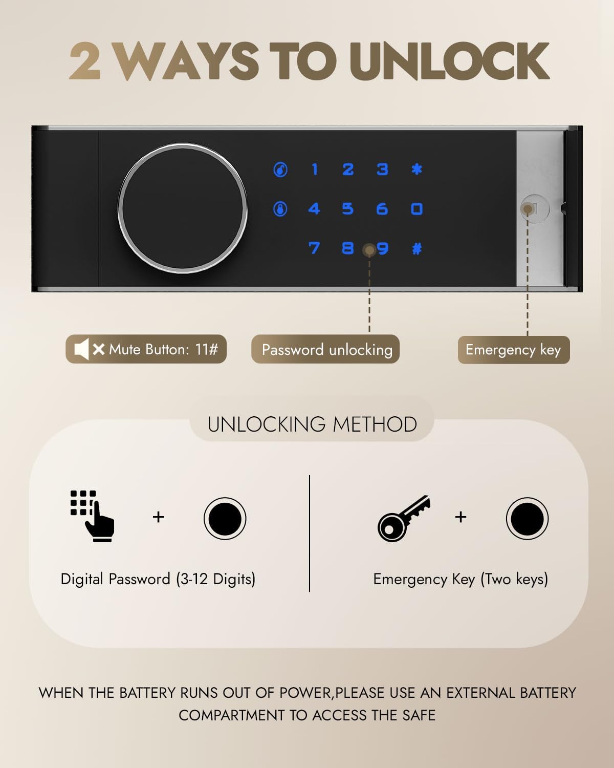 8.6 Cuft Dual Door Safe Box, Fireproof, Waterproof, Removable Shelves