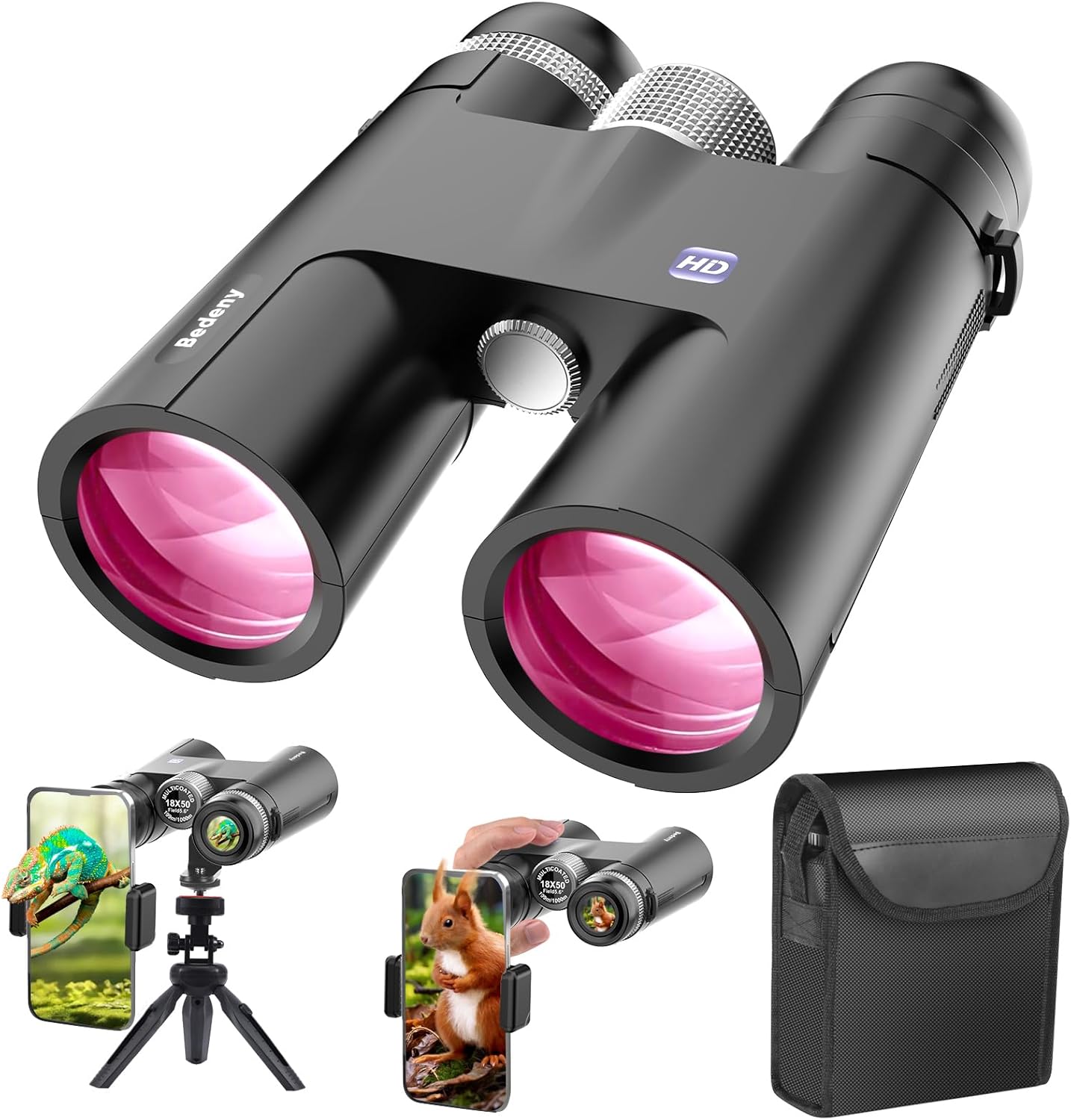 HD Binoculars for Adults with Phone Adapter