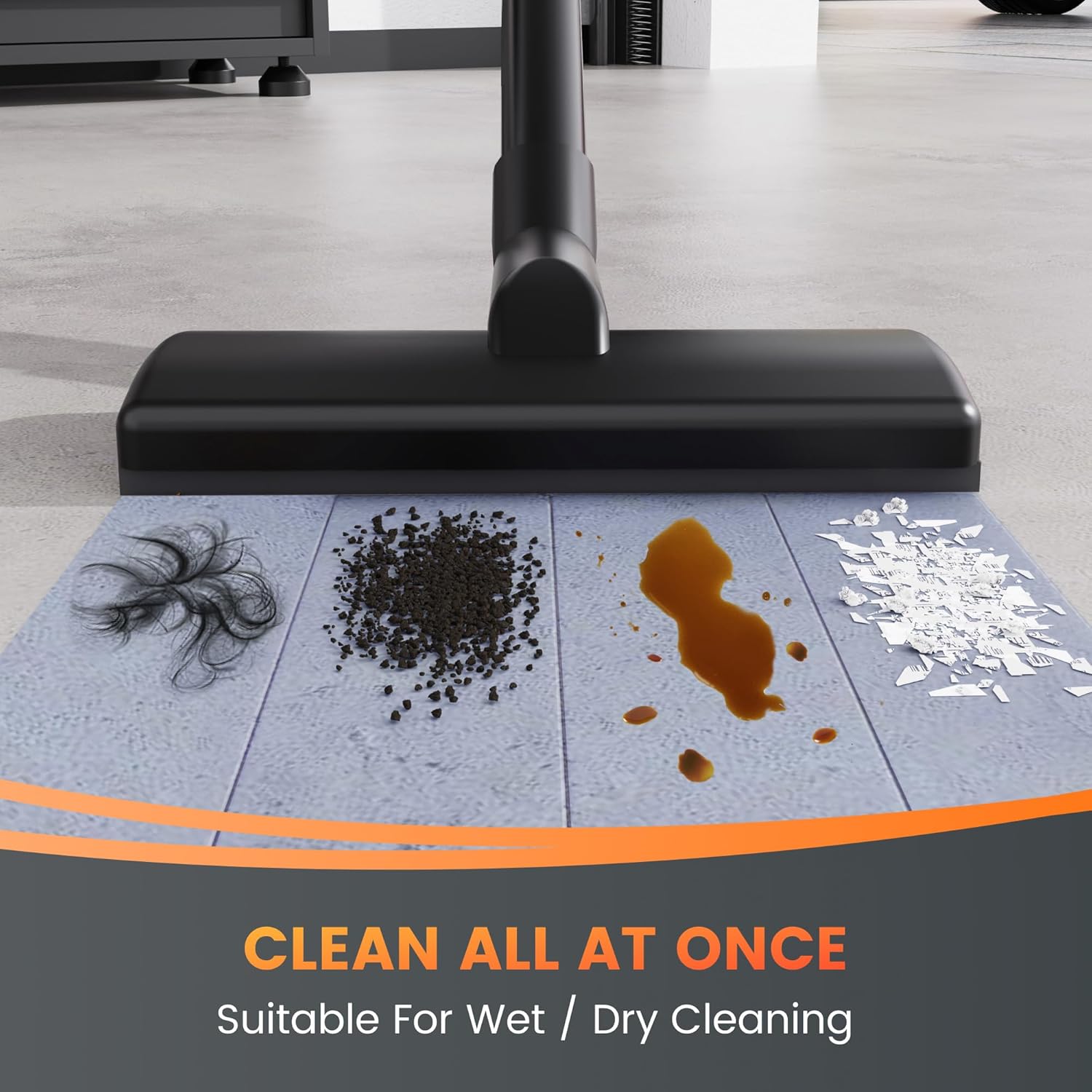 Giraffe Tools Grandstorm Wall Vacuum Cleaner, 30FT Hose, Grey