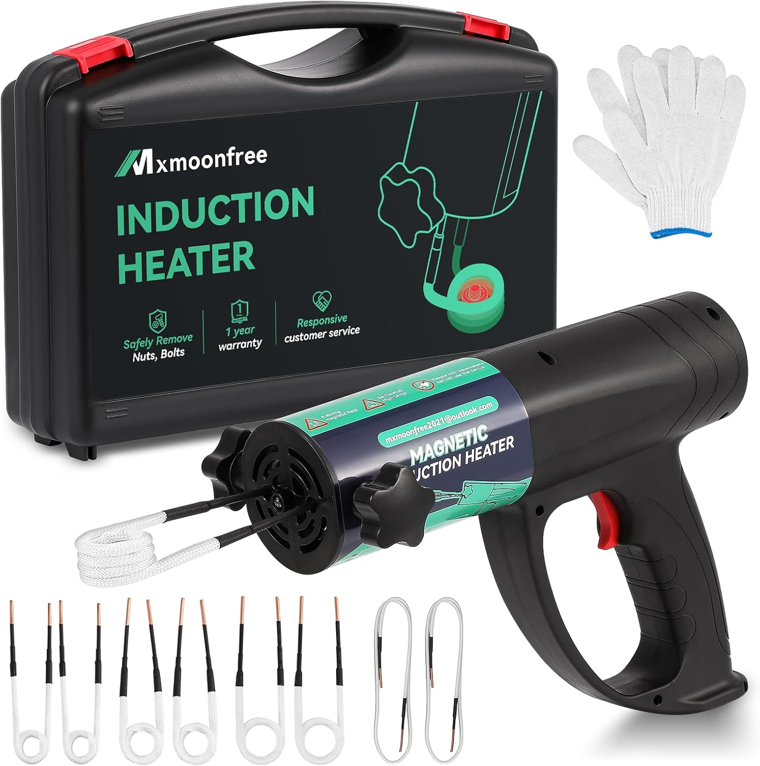 Induction Heater Bolt Removal Tool, 1500W, 8 Coils, 110V