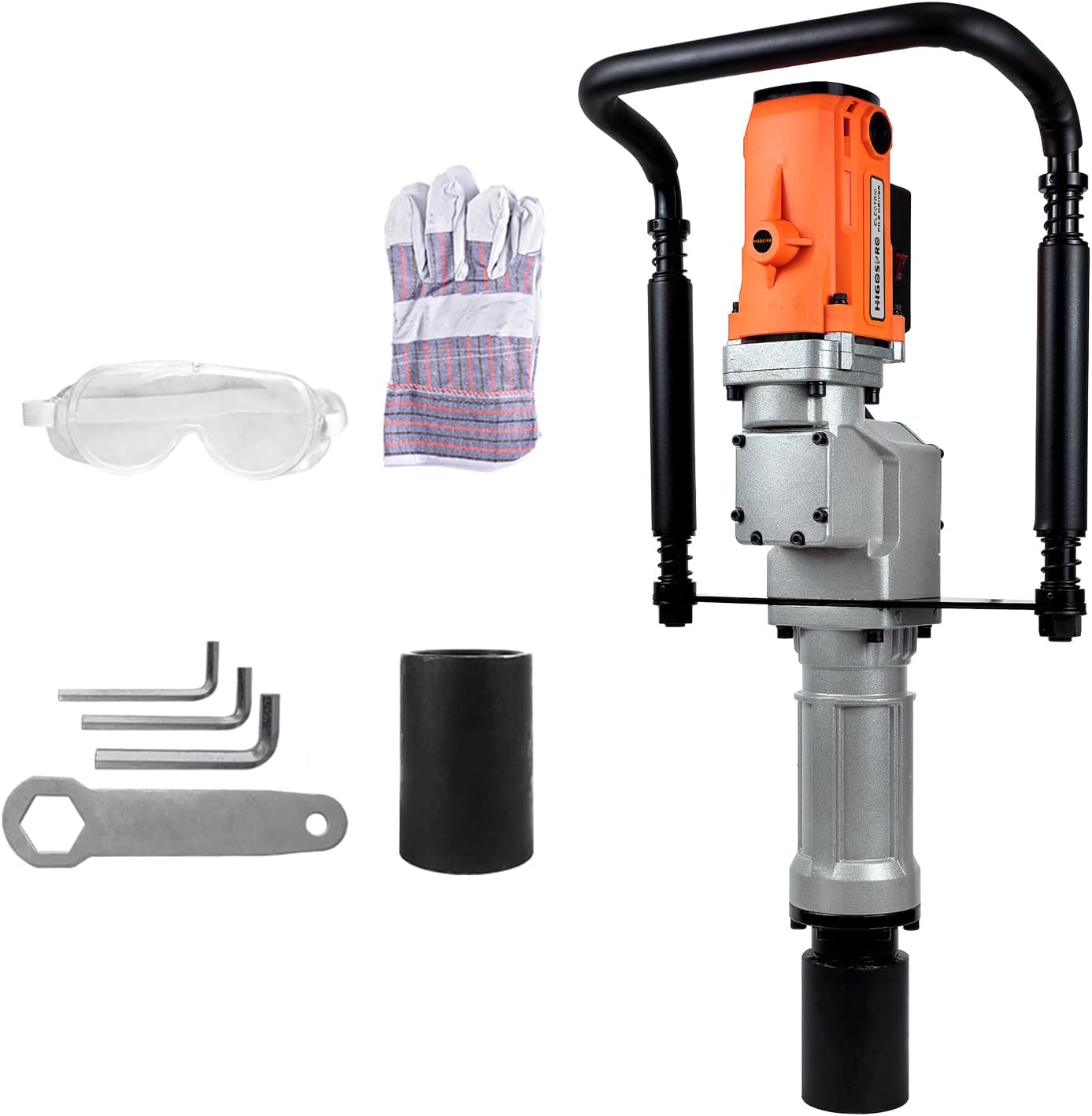 2200W Electric T Post Driver, 110V, Handheld Pile Hammer