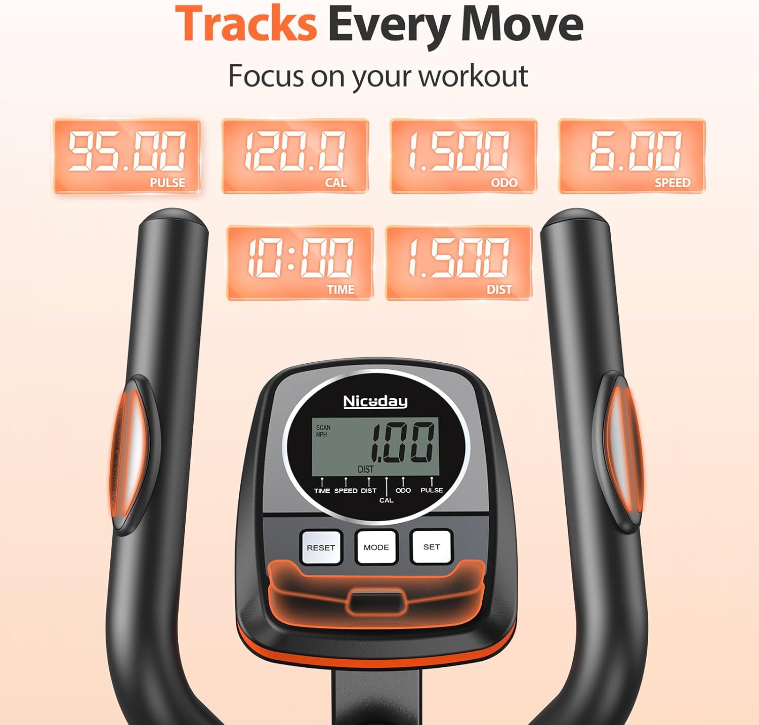 Niceday Elliptical Machine, 15.5–20IN Stride, 16 Levels, 500LB Capacity