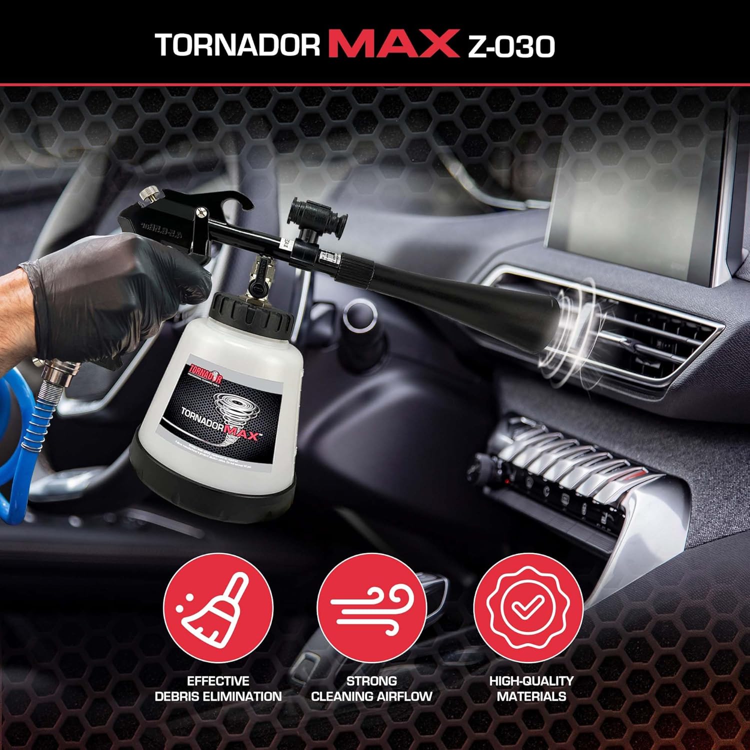 Tornador Max Z-030 Car Cleaning Tool, 32oz, LED, High-Pressure