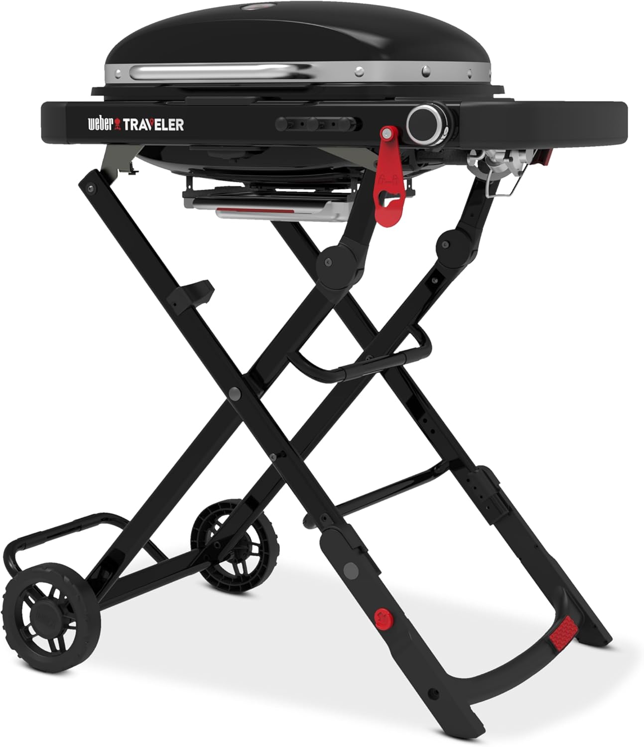 Weber Traveler Portable Propane Grill, 1 Burner, Black