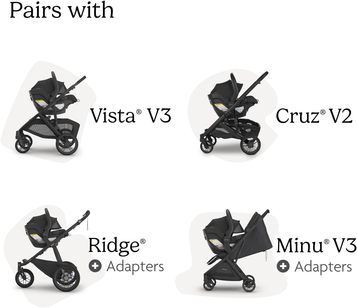 UPPAbaby Mesa V3 Infant Car Seat with Base & Insert, Greyson