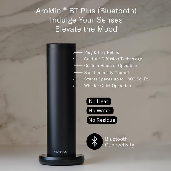 AromaTech AroMini BT Plus Scent Diffuser, Bluetooth, Black