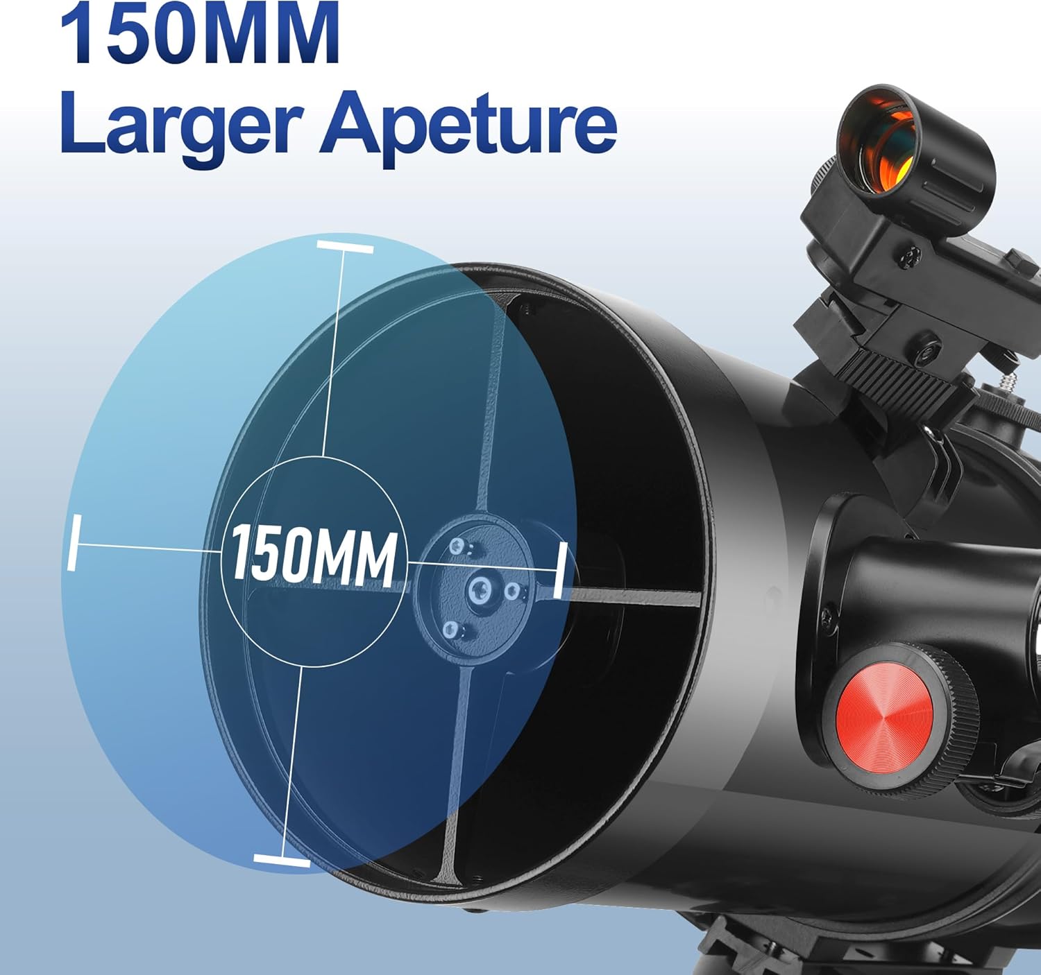 150EQ Reflector Telescope for Adults, Phone Adapter, Tripod