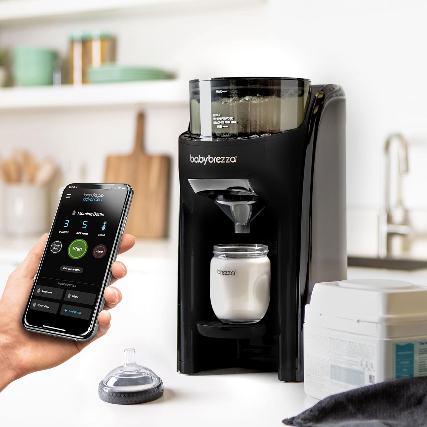 Baby Brezza Formula Pro Advanced WiFi Formula Dispenser, Black