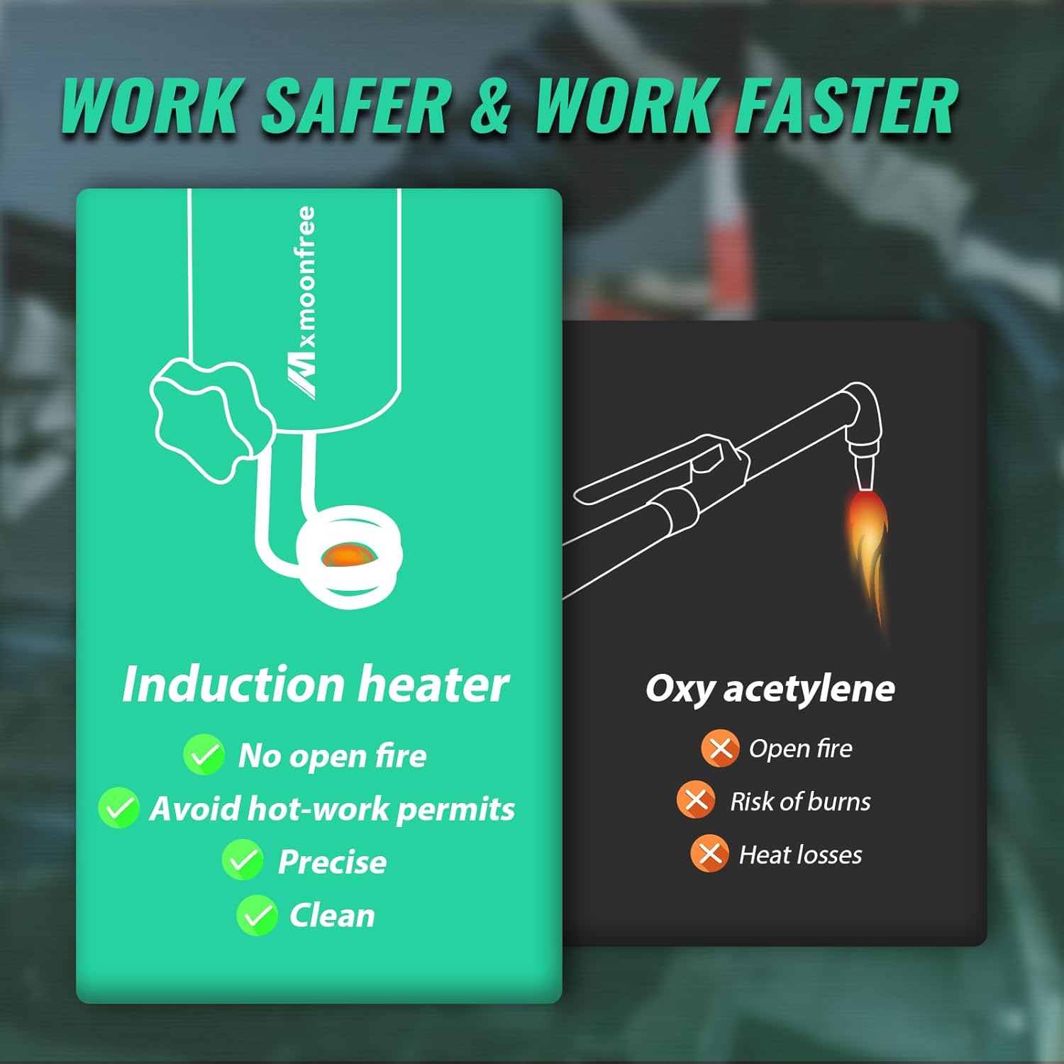 Induction Heater Bolt Removal Tool, 1500W, 8 Coils, 110V