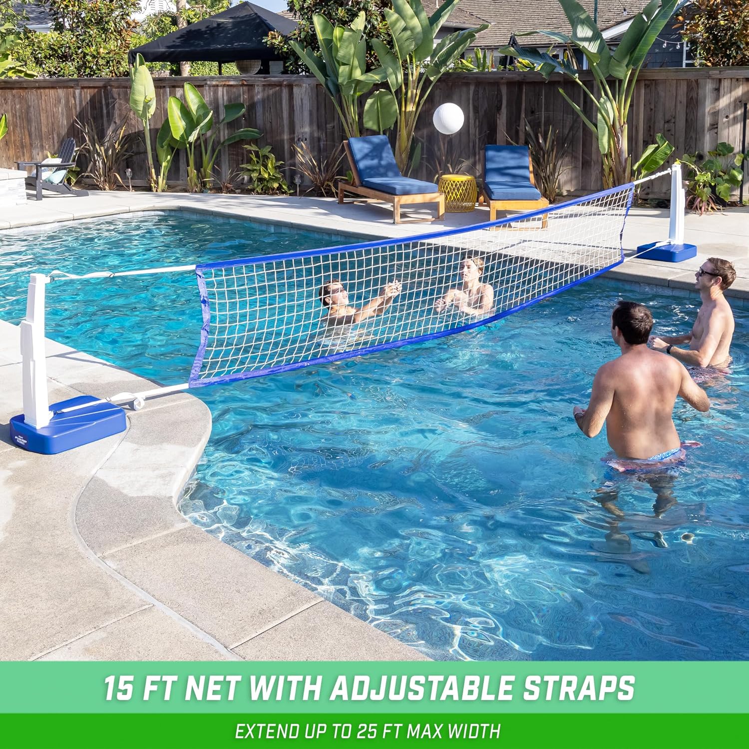 GoSports Splash Hoop 2-in-1 Pool Basketball & Volleyball Set