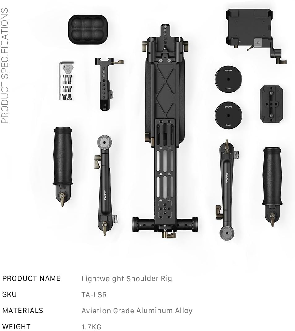 Tilta Lightweight Shoulder Rig, Foldable, Aluminum, TA-LSR-B