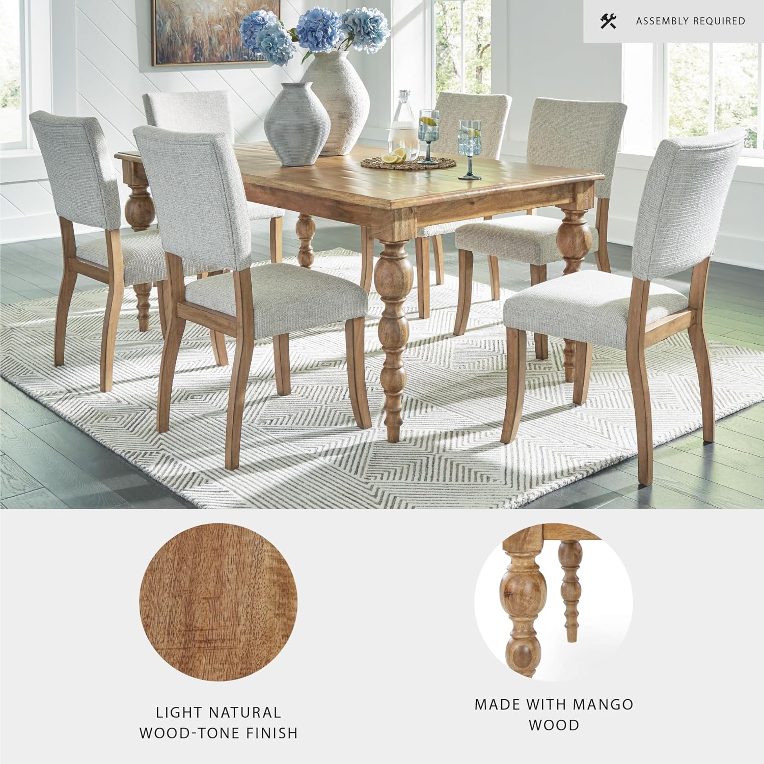 Ashley Rybergston Casual Dining Table, Light Brown