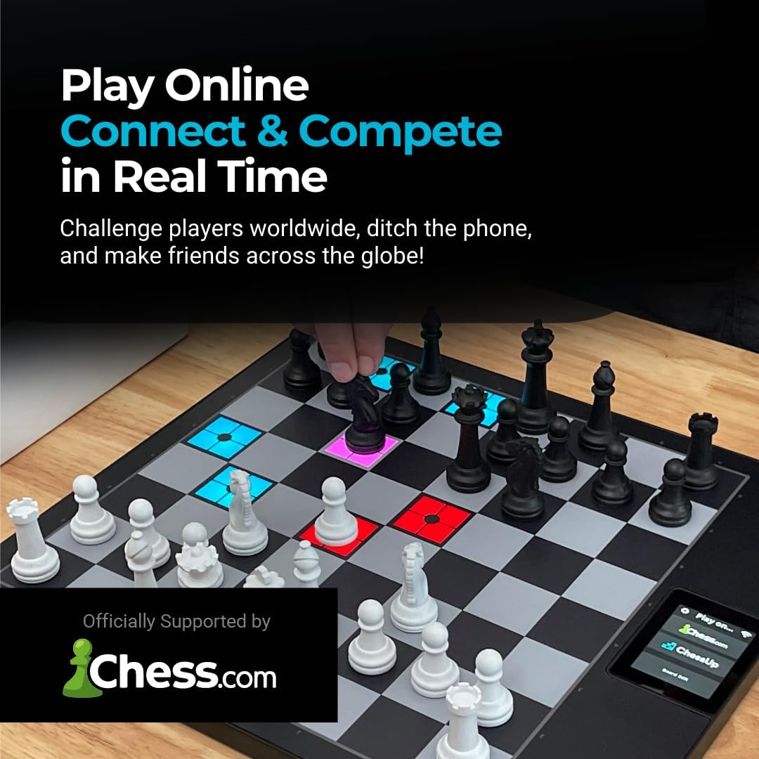 ChessUp 2 Electronic Chess Board with AI & WiFi, TouchSense Pieces