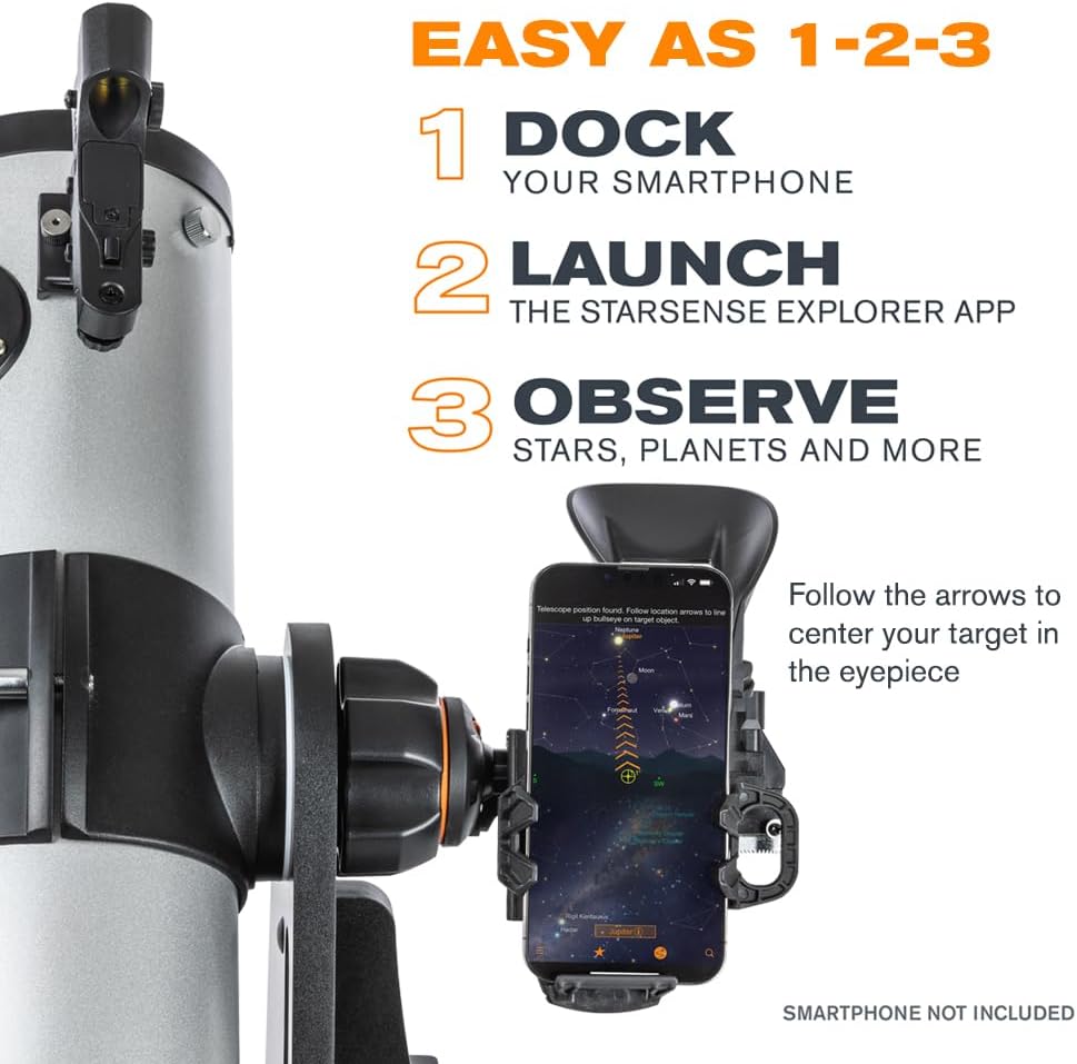 Celestron StarSense Explorer 114mm Dobsonian Telescope, App-Enabled