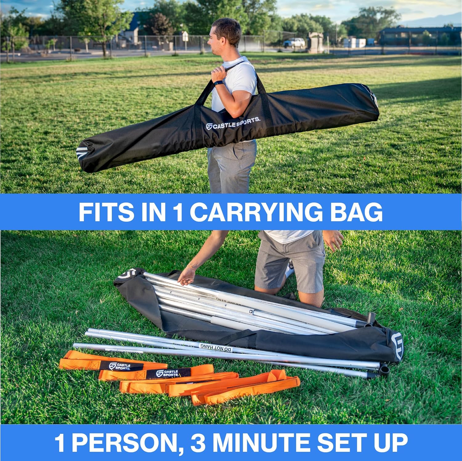 9 Square Castle Squares, Portable Adjustable Metal Game Set