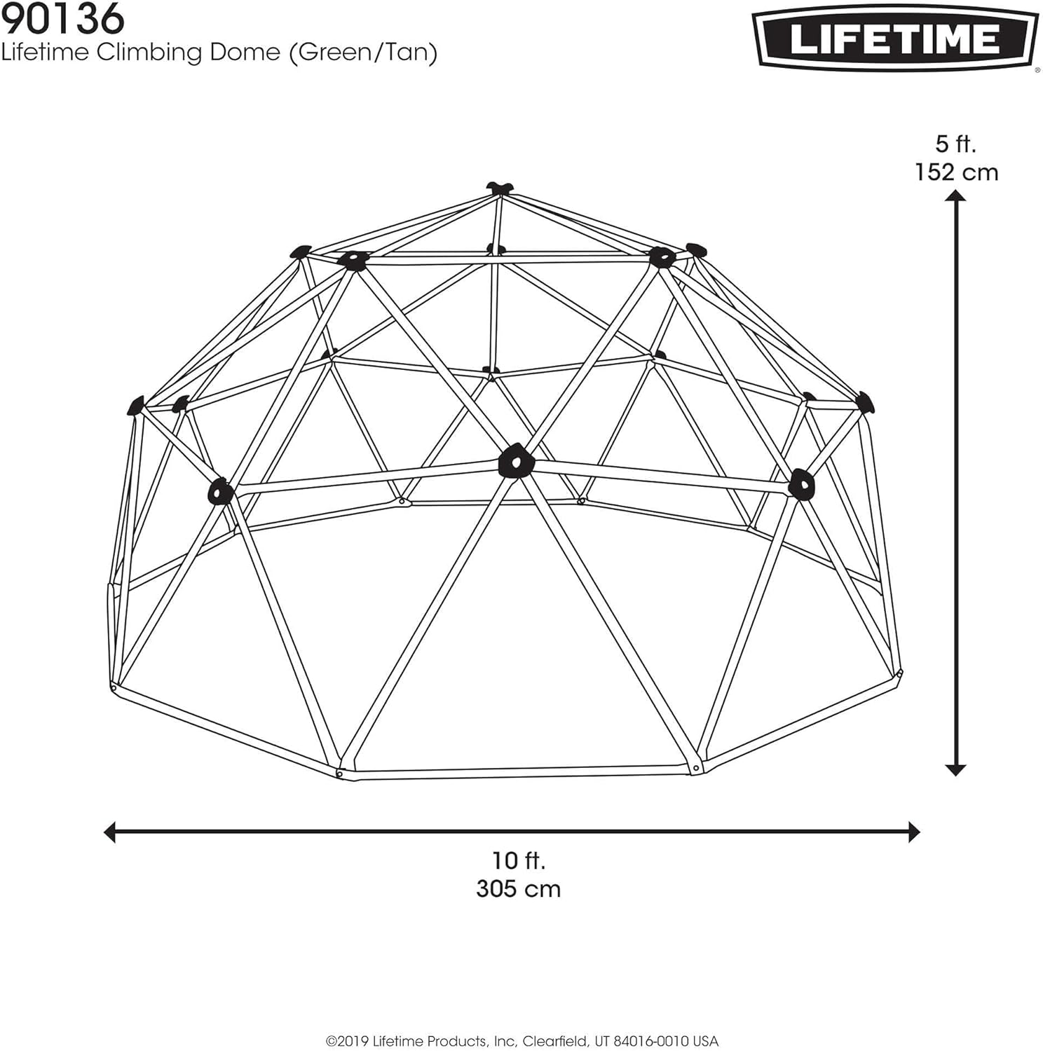 Lifetime Geometric Dome Climber Play Center, Earthtone