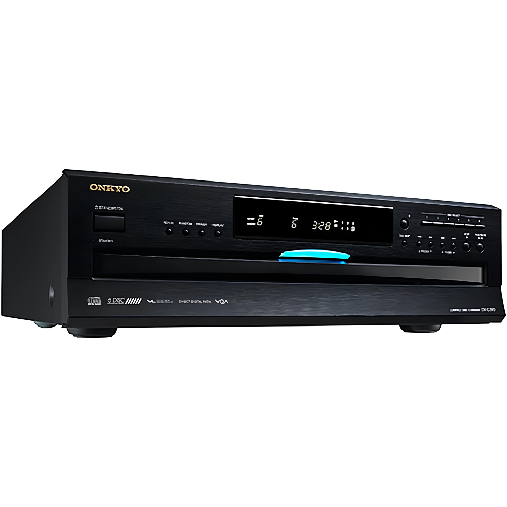 Onkyo DXC390 6-Disc CD Changer, Black