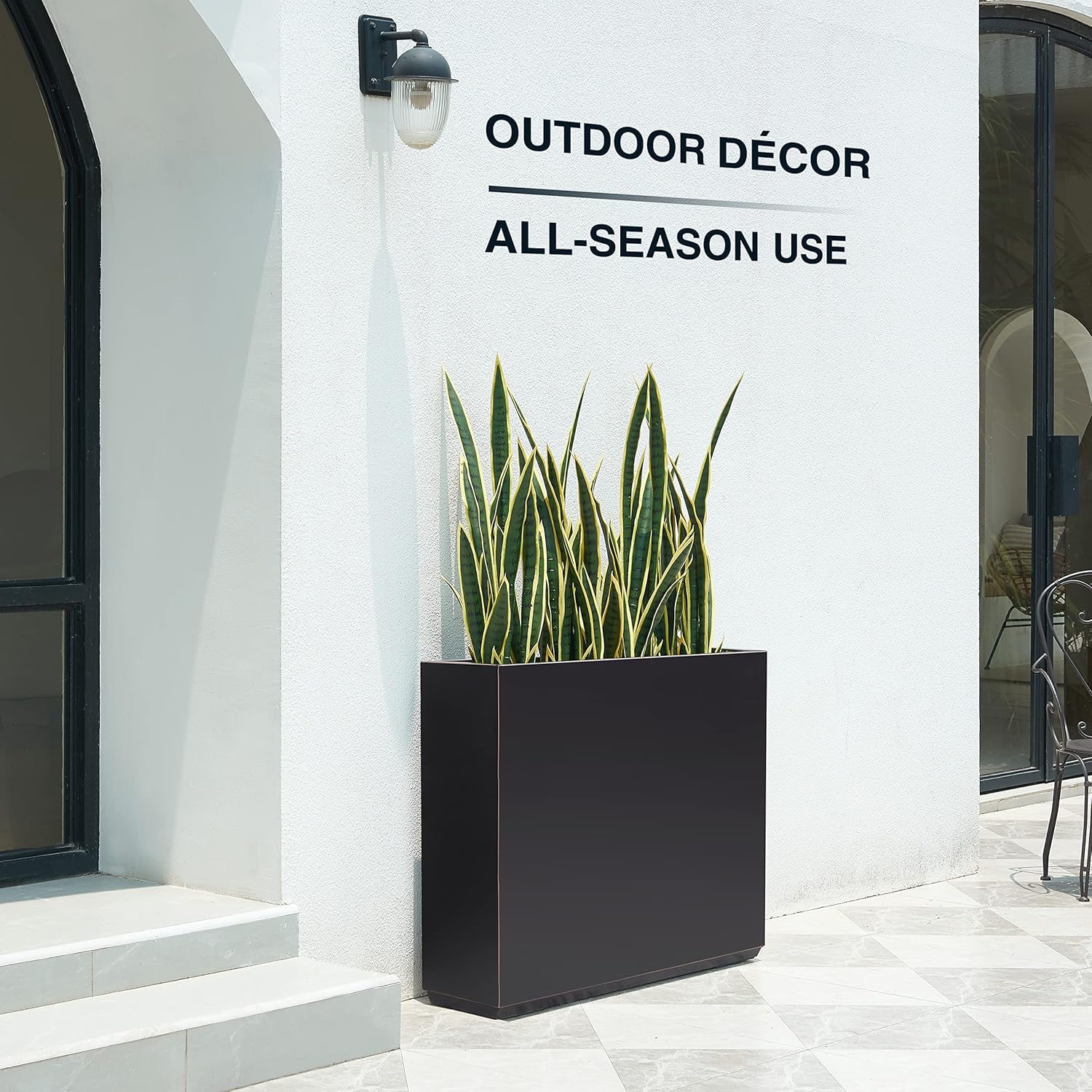 Metallic Outdoor Planter Box, 38