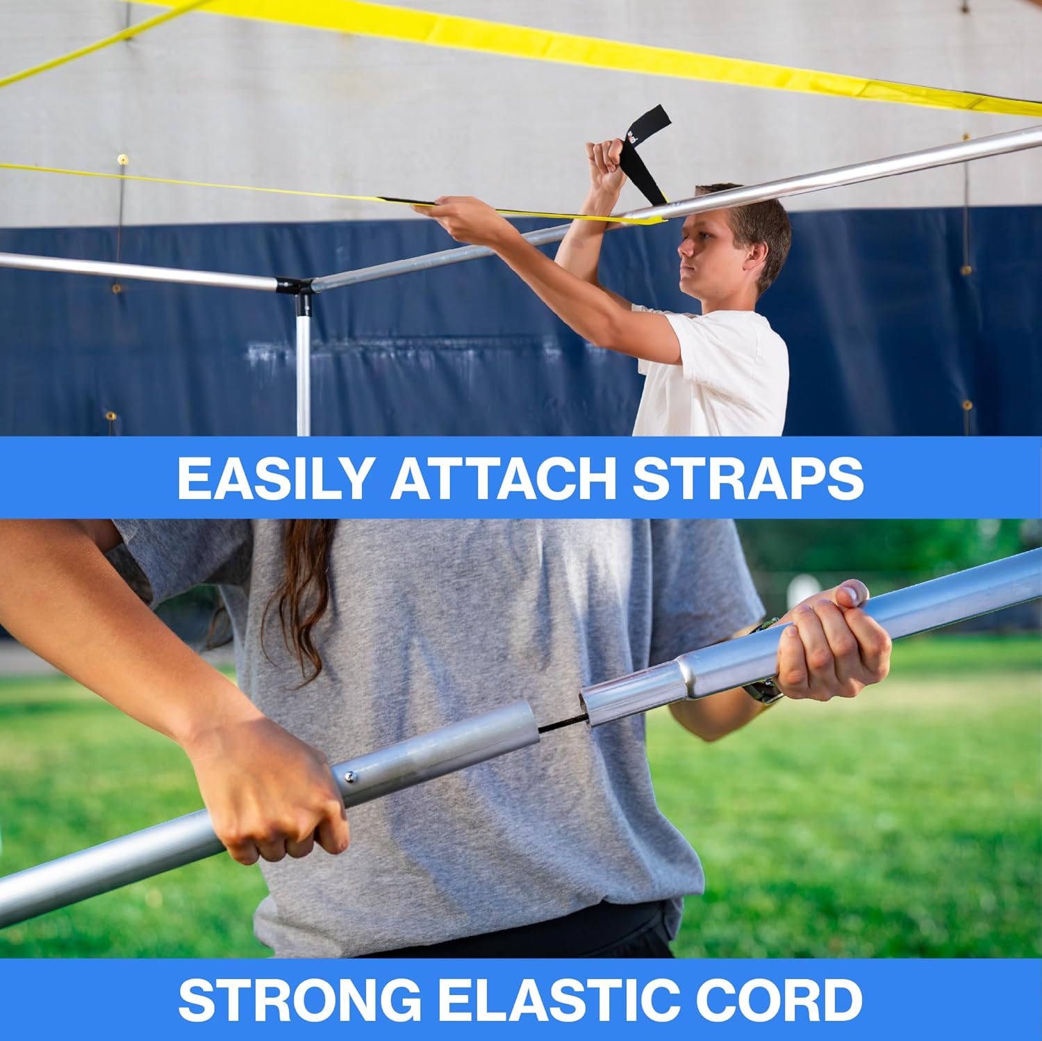 9 Square Castle Squares, Portable Adjustable Metal Game Set