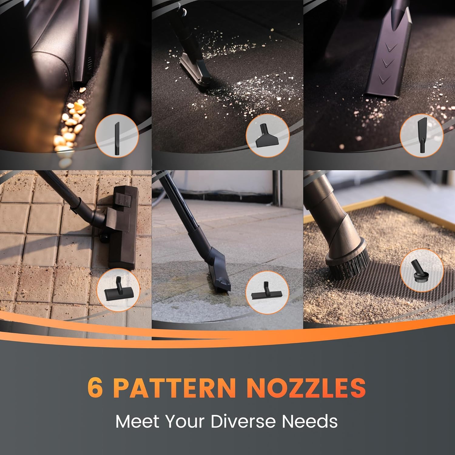 Giraffe Tools Grandstorm Wall Vacuum Cleaner, 30FT Hose, Grey