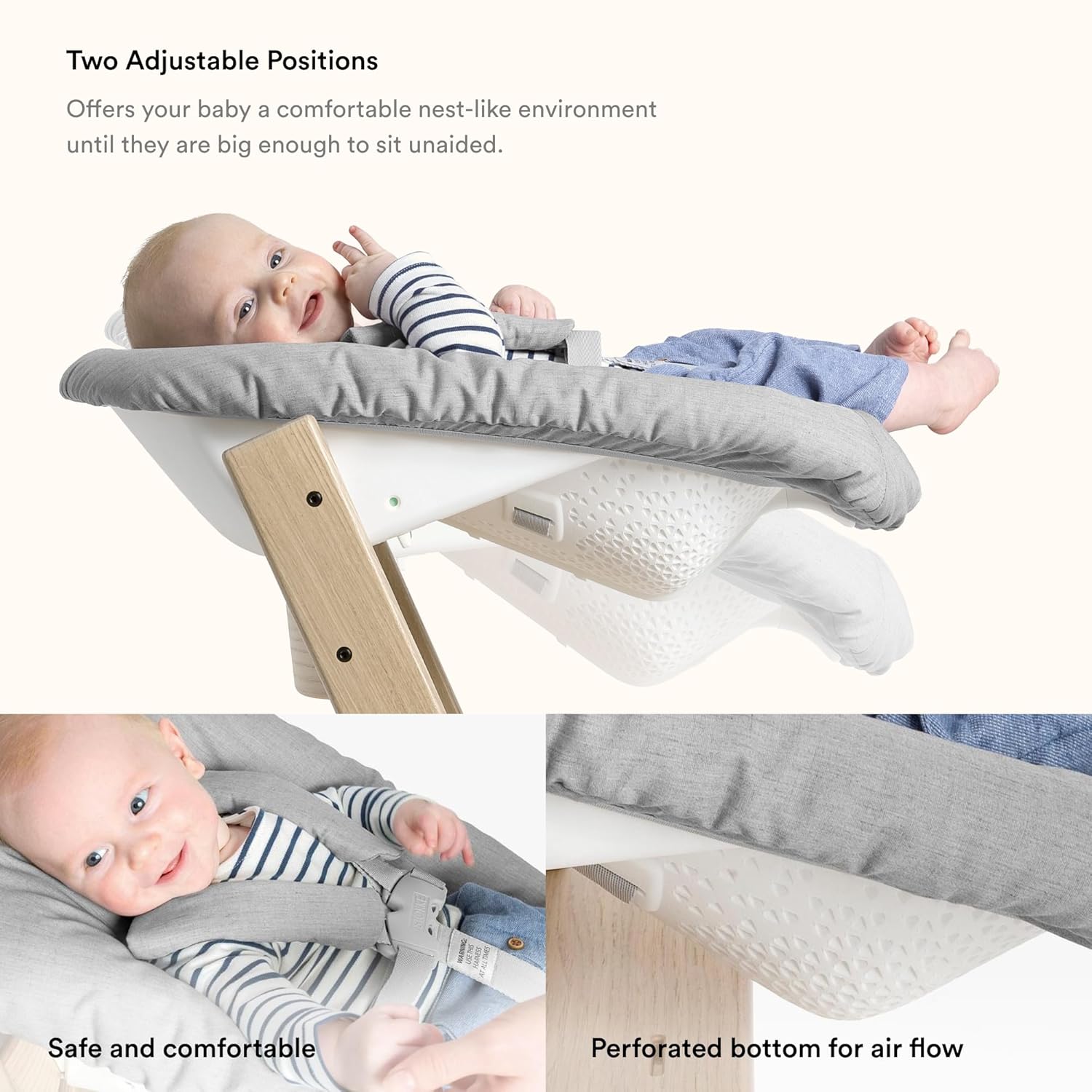 Stokke Tripp Trapp Chair + Newborn Set, Natural/Grey