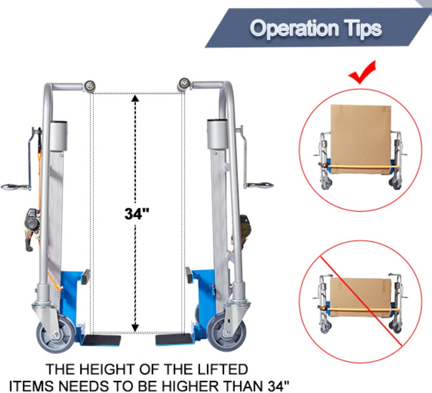 Furniture & Crate Mover Dolly, 1210lb Capacity, Sold in Pairs