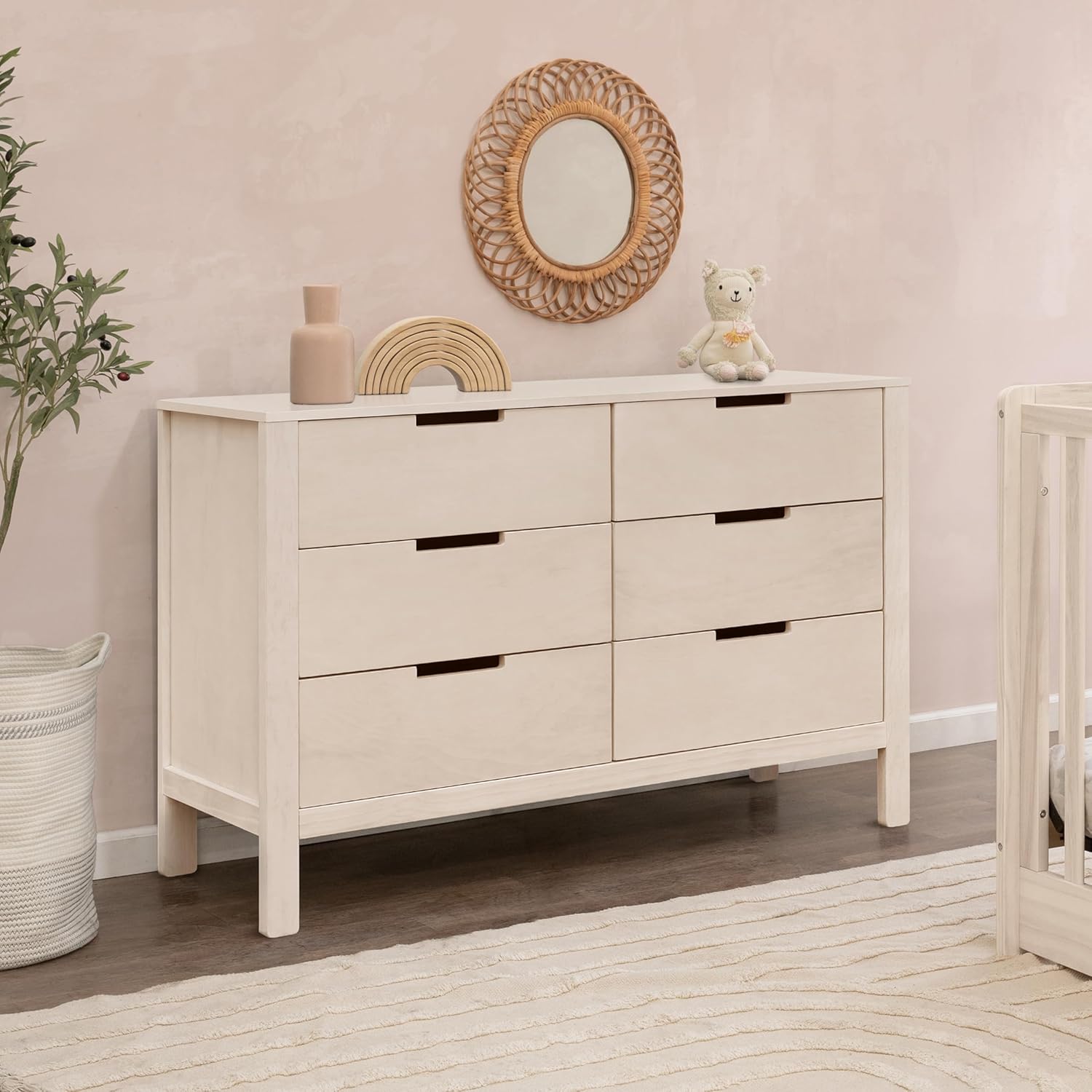 Carter's by Colby 6-Drawer Baby Dresser, Washed Natural