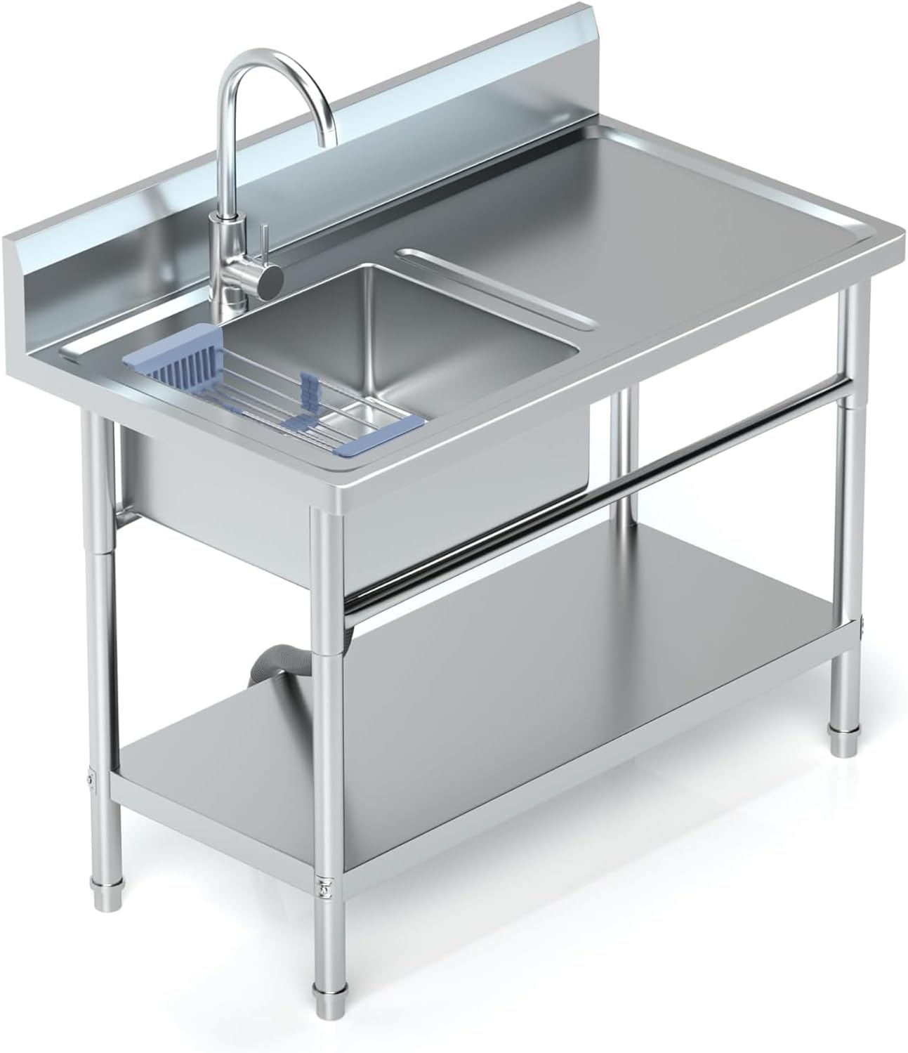 Freestanding Utility Sink with Plumbing & Storage, 39