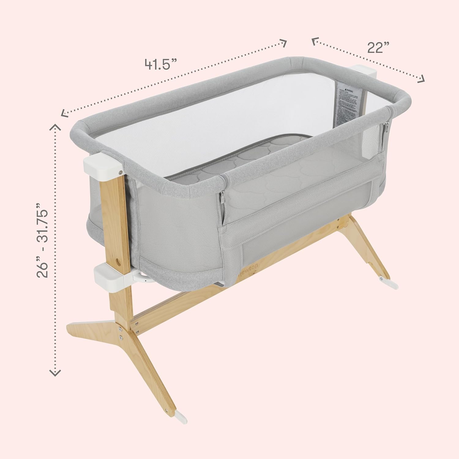 Newton Baby Bassinet & Sleeper, Breathable, Adjustable Height