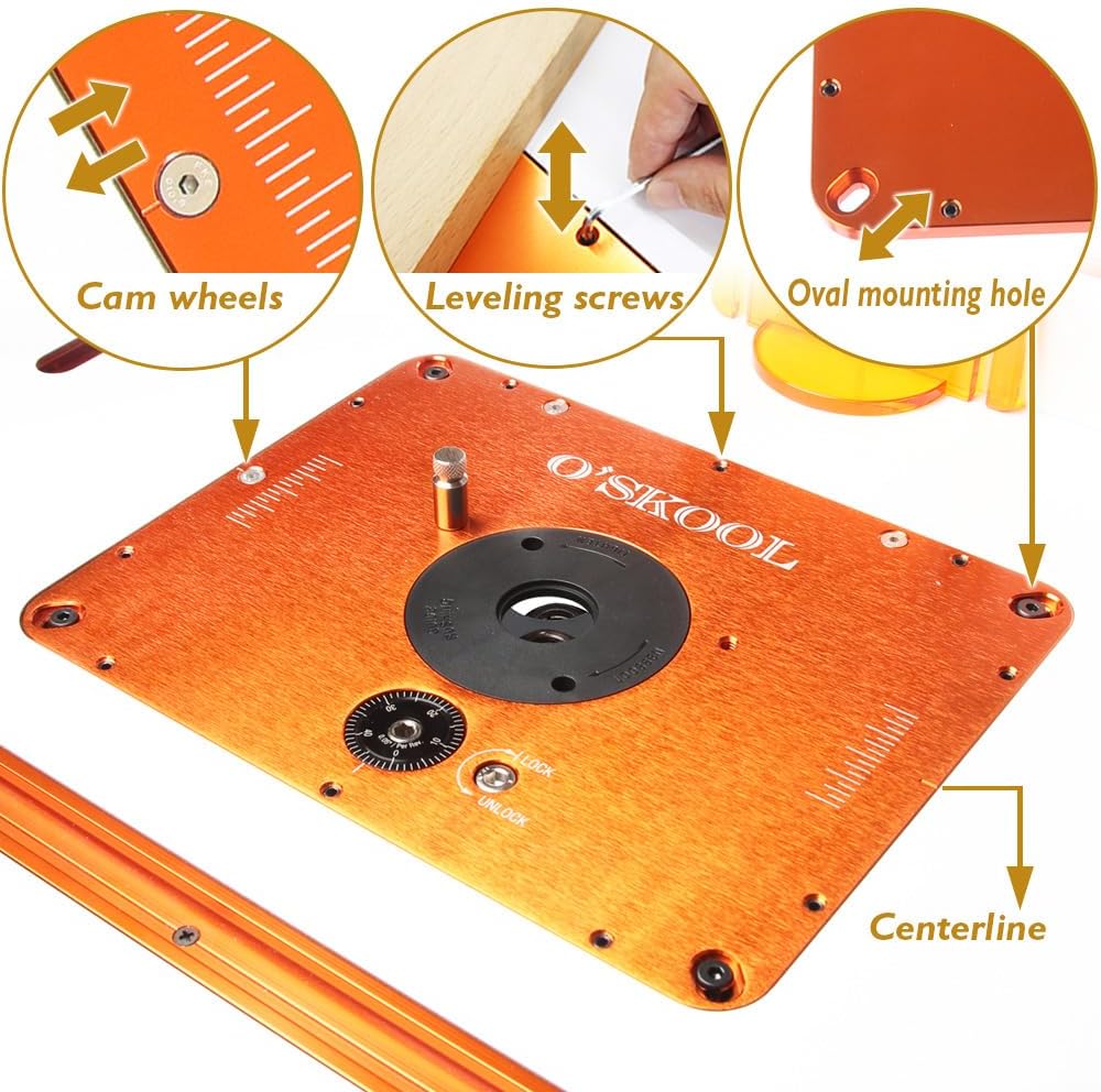 O'SKOOL Router Lift System, 3-1/2