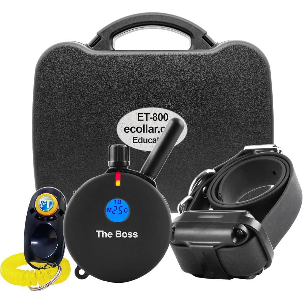ET-800 Remote Dog Training Collar, Waterproof, Rechargeable, 1 Mile Range