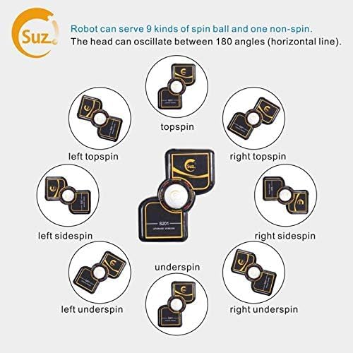 Suz S201 Table Tennis Robot with Net, Auto Ping Pong Trainer